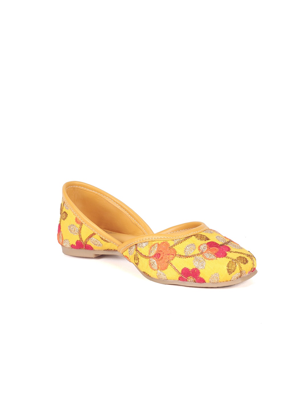 

Lil Lollipop Girls Embellished Mojaris Flats, Yellow
