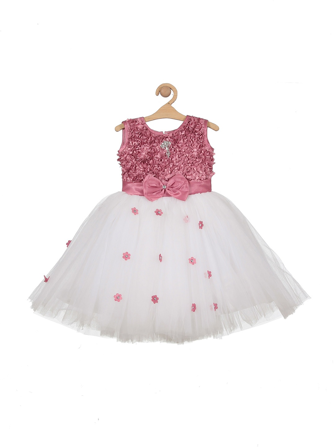 

Lil Lollipop Girls Floral Embellished Bow Fit & Flare Dress, Pink