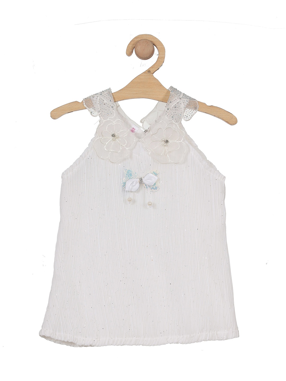 

Lil Lollipop Girls Embellished Top, White