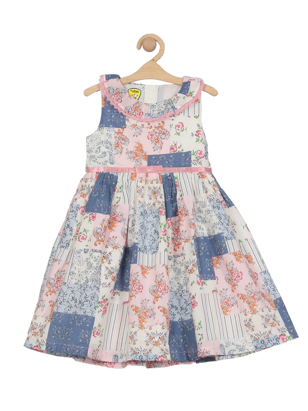

Lil Lollipop Girls Floral Print Cotton Fit and Flare Dress, Pink