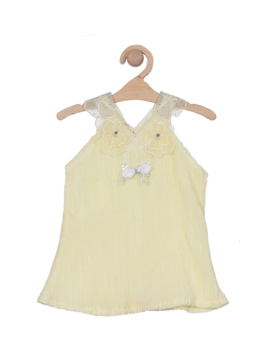 

Lil Lollipop Girls V-Neck Sleeveless A-Line Top, Yellow