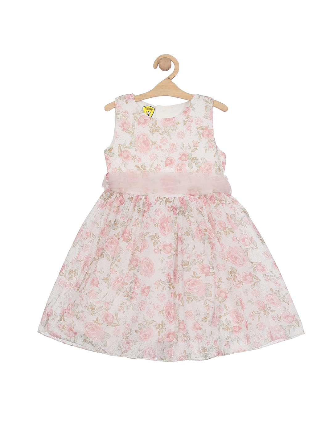 

Lil Lollipop Girls Floral Printed Fit & Flare Dress, Pink