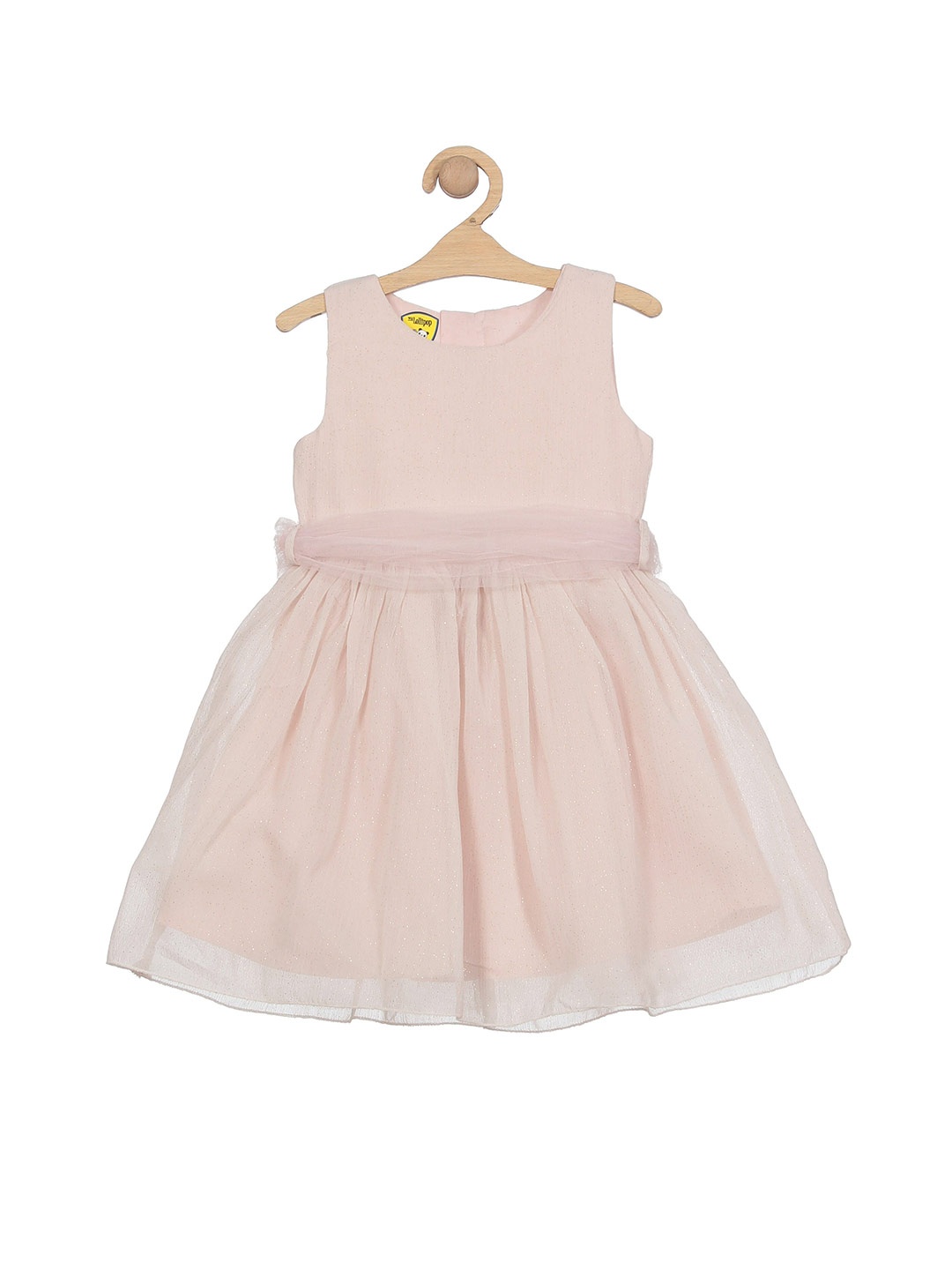 

Lil Lollipop Girls Round Neck Fit & Flare Dress, Pink