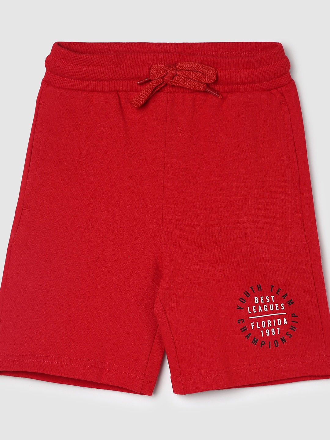 

max Boys Regular Fit Cotton Shorts, Red