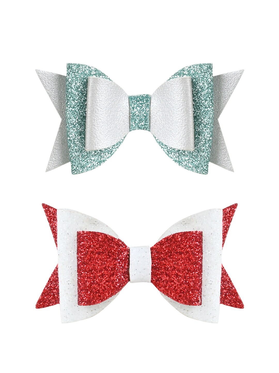 

Aye Candy Girls Set Of 2 Emblished Alligator Hair Clips, Red