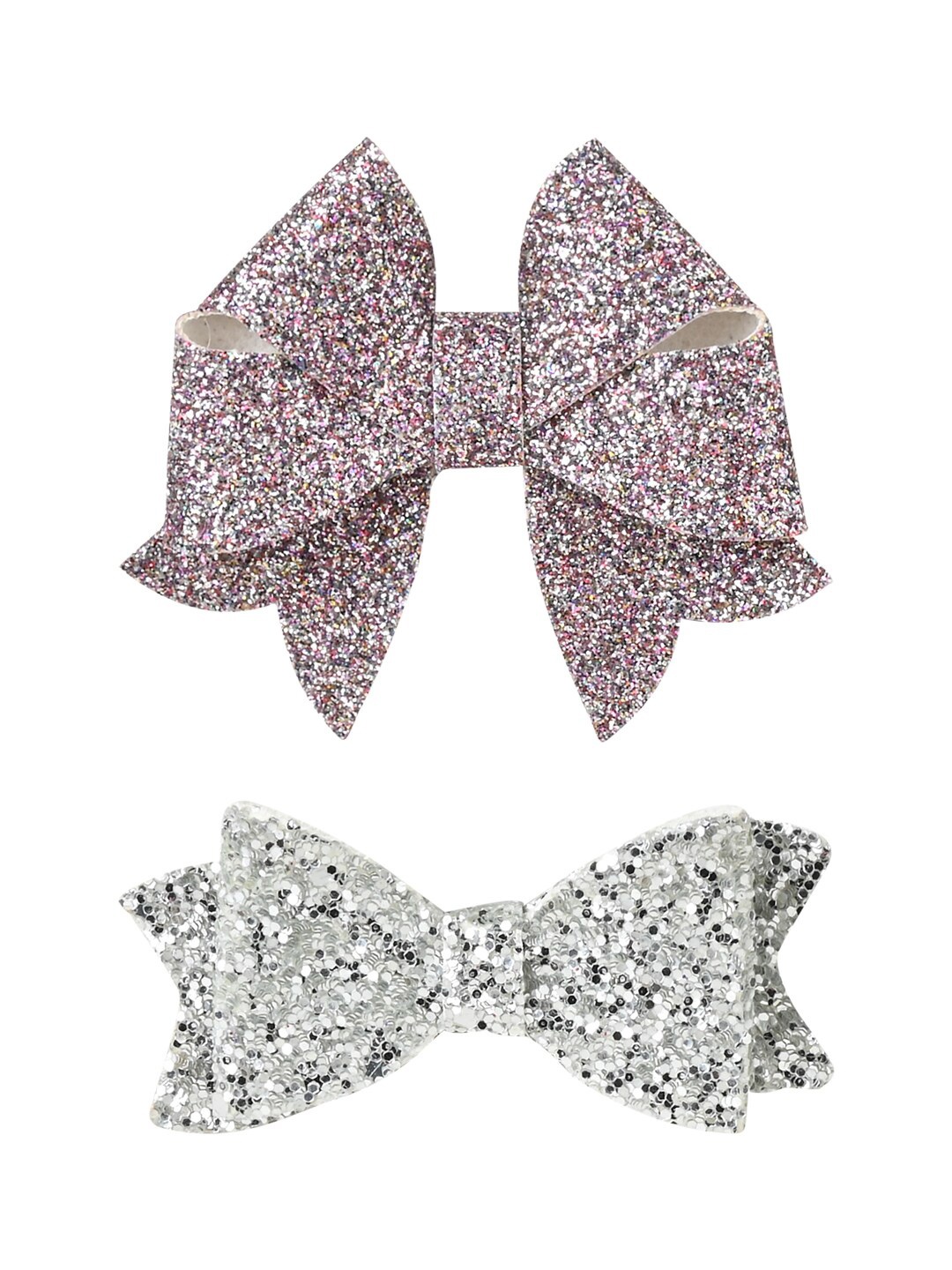 

Aye Candy Girls 2Pcs Embellished Fold Bow Alligator Hair Clip, Pink