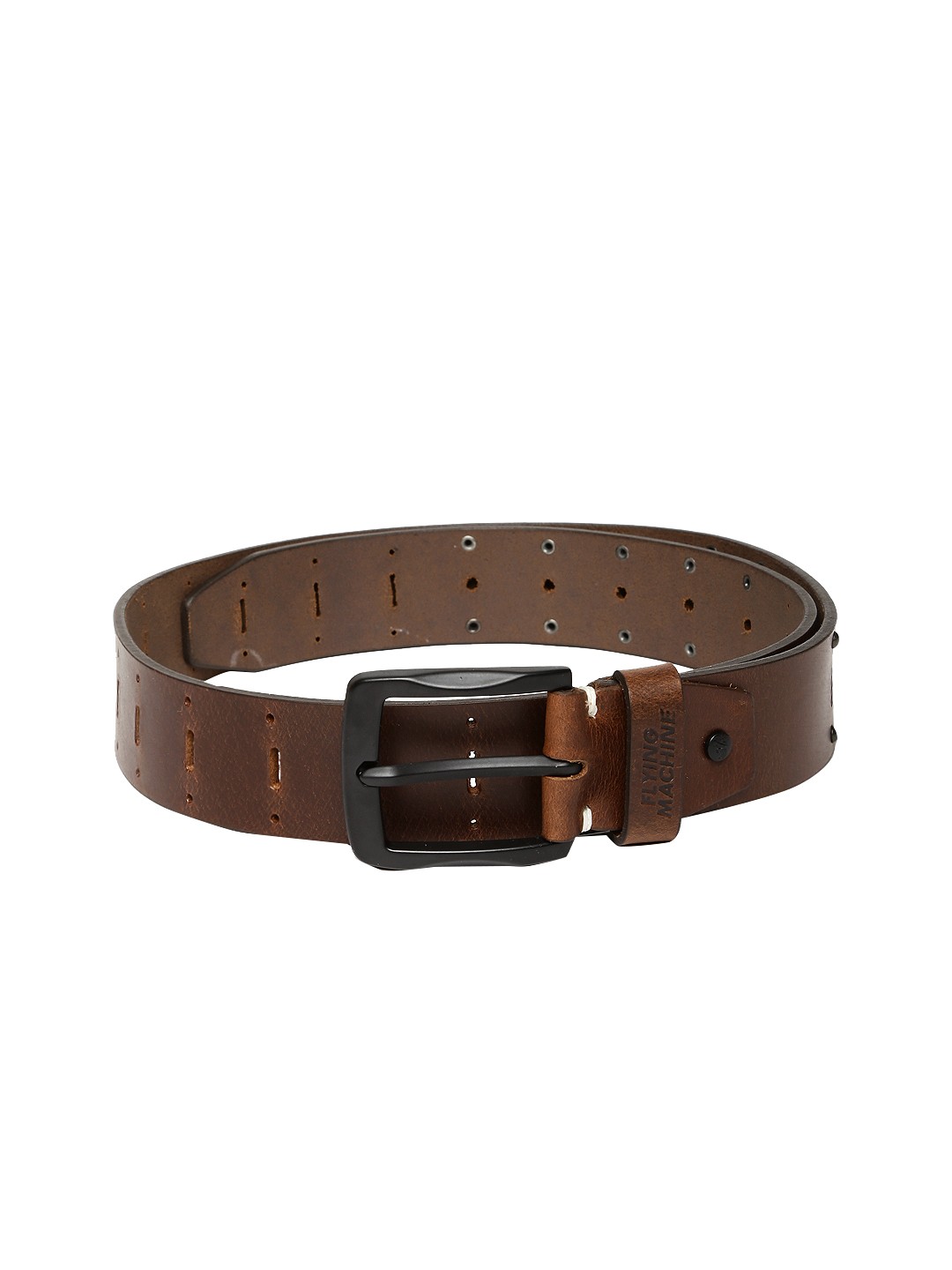 

Flying Machine Men Brown Leather Belt