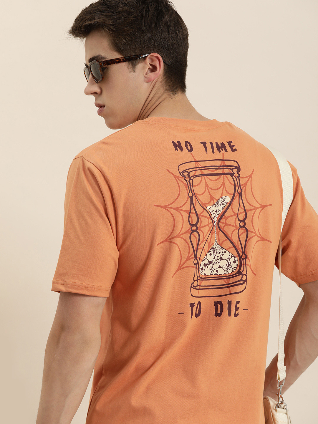

Difference of Opinion Printed Cotton Oversized T-shirt, Orange