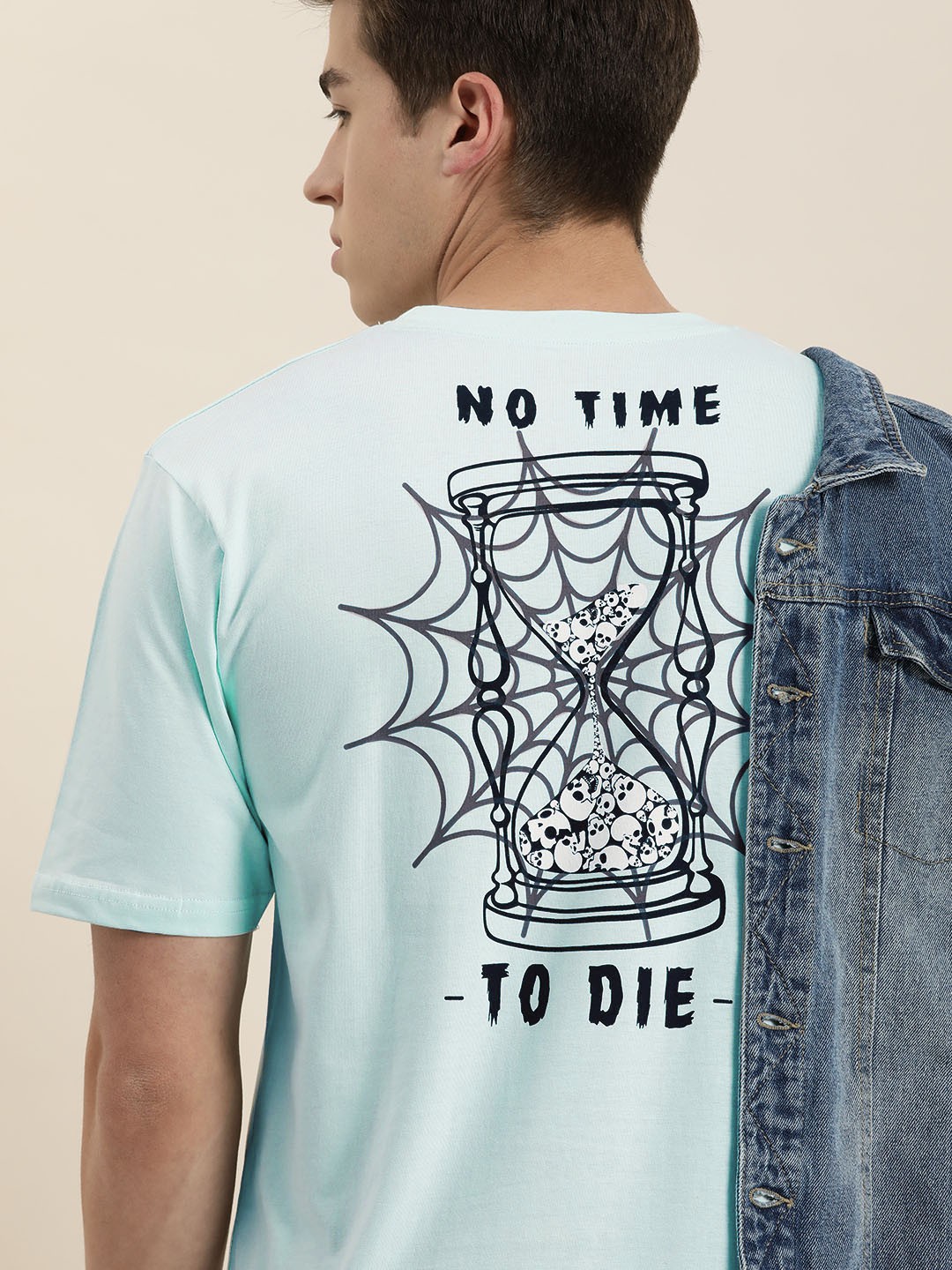 

Difference of Opinion Printed Cotton Oversized T-shirt, Turquoise blue