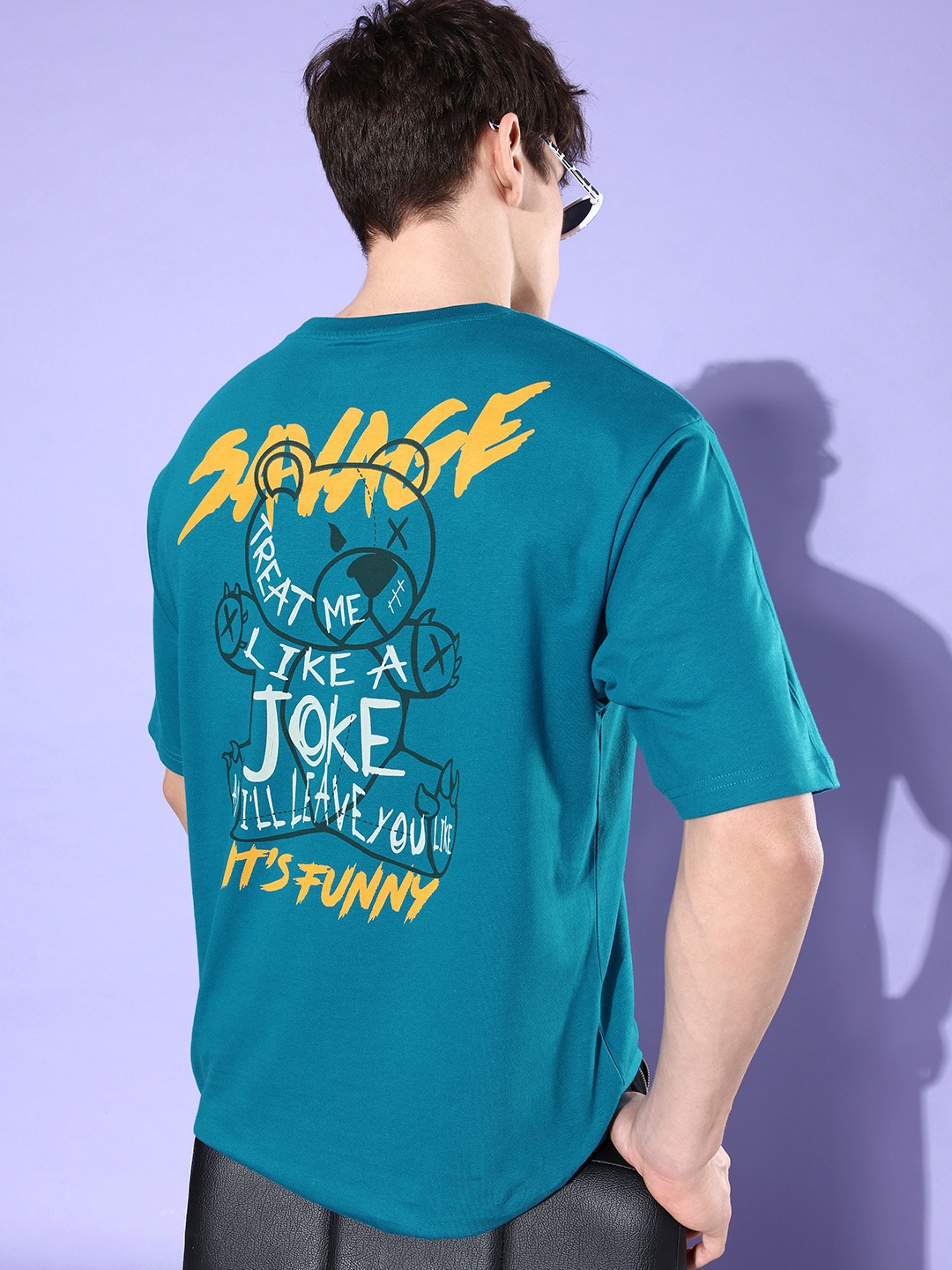 

Difference of Opinion Printed Oversized T-shirt, Turquoise blue