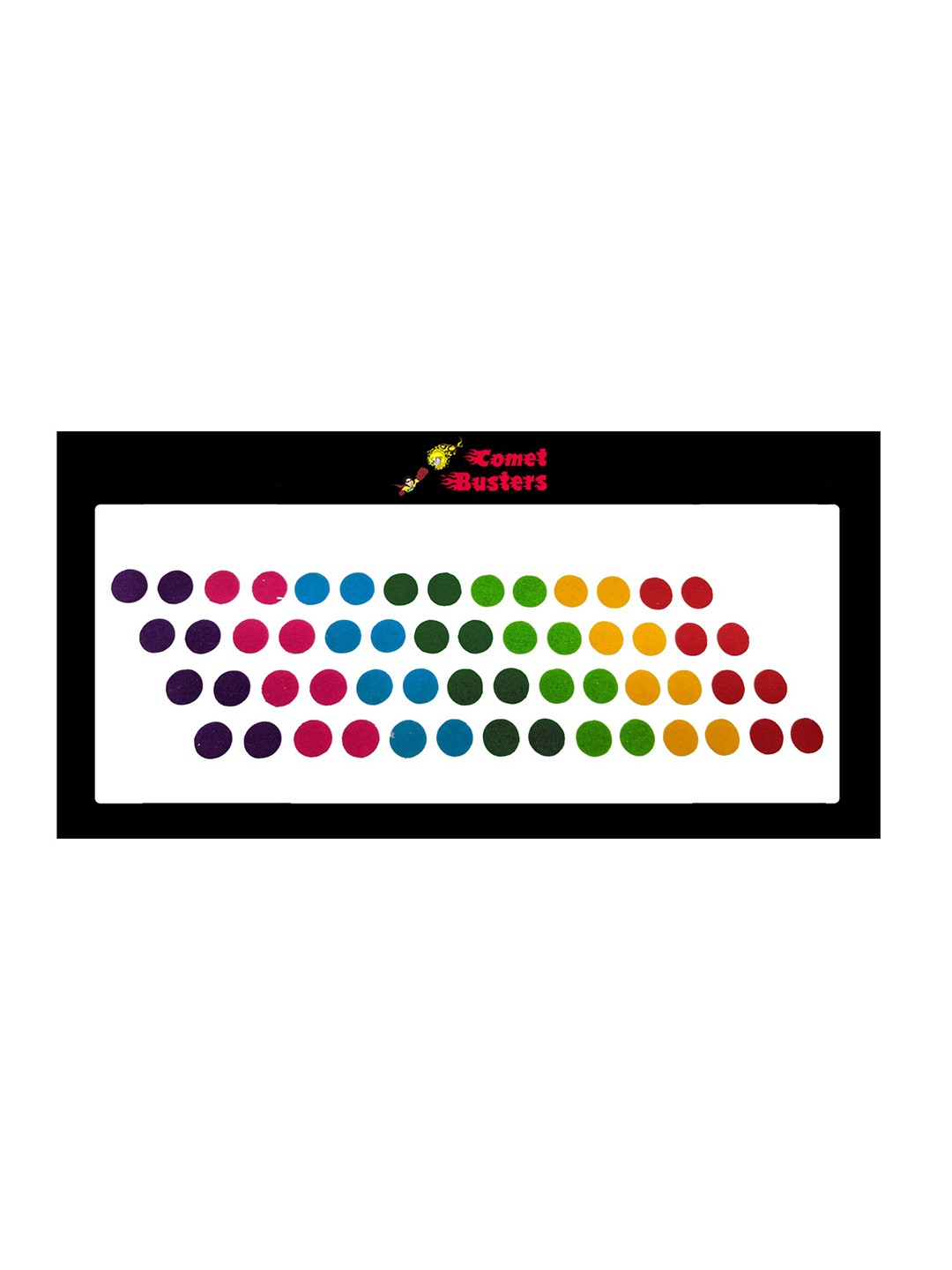 

Comet Busters Multicoloured Handcrafted Beautiful Traditional Designer Bindis, Multi
