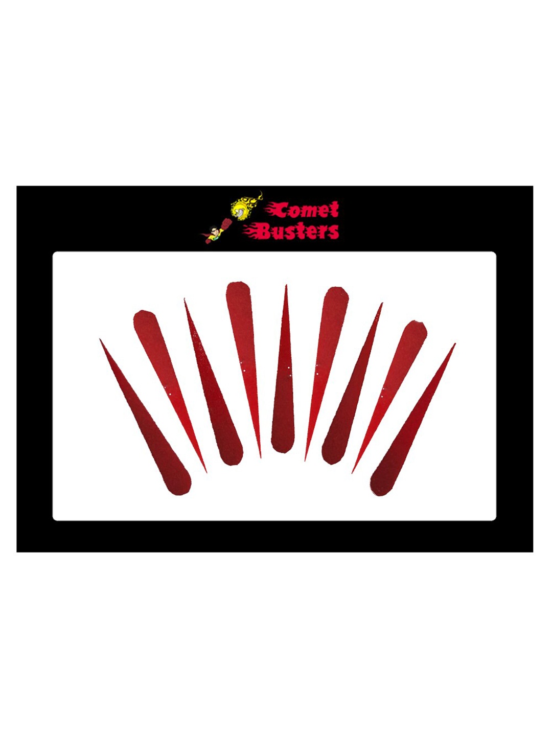 

Comet Busters Red Handcrafted Beautiful Traditional Designer Bindis - 9 Pcs