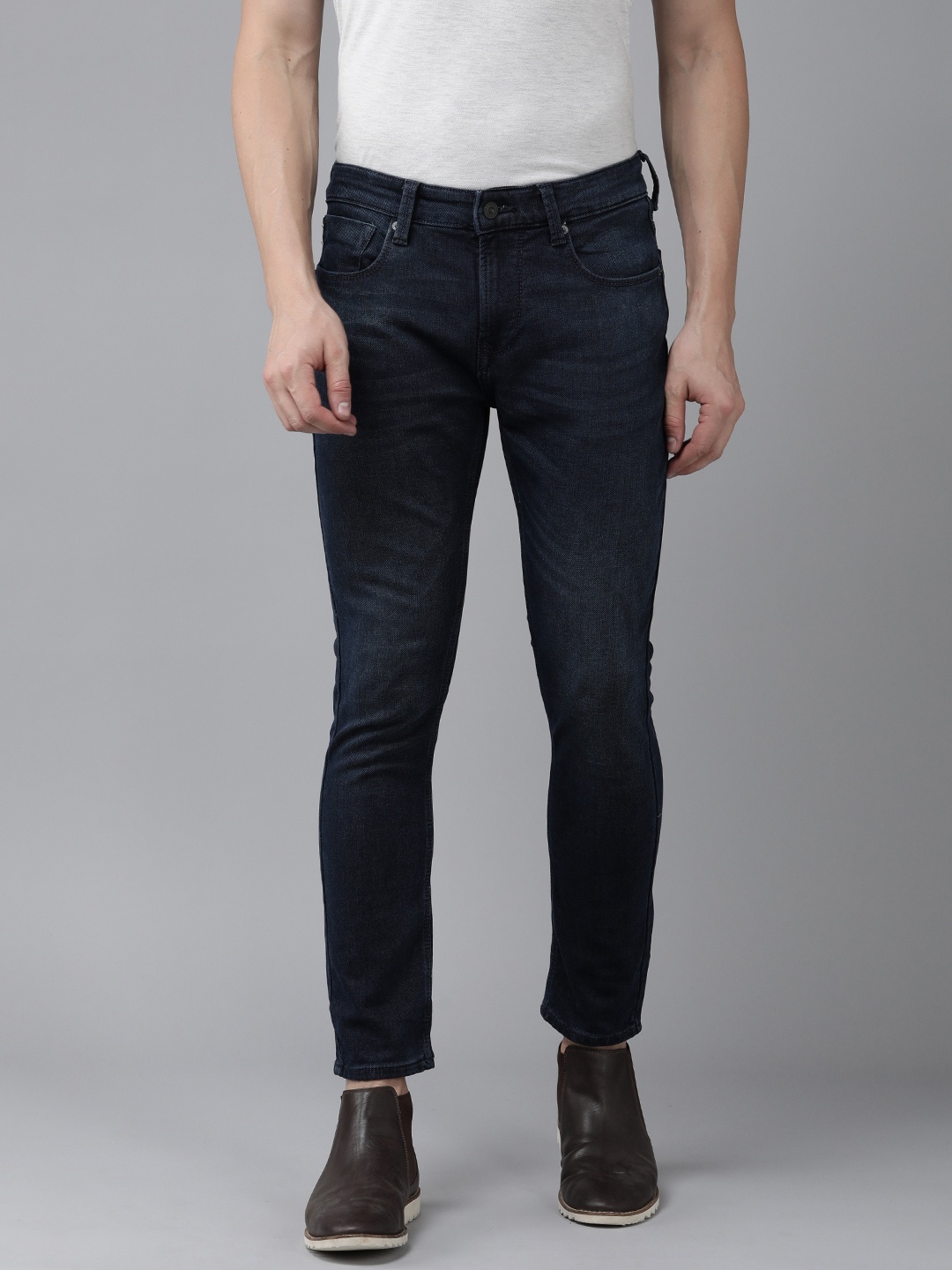 

SPYKAR Men Kano Slim Fit Light Fade Stretchable Jeans, Blue