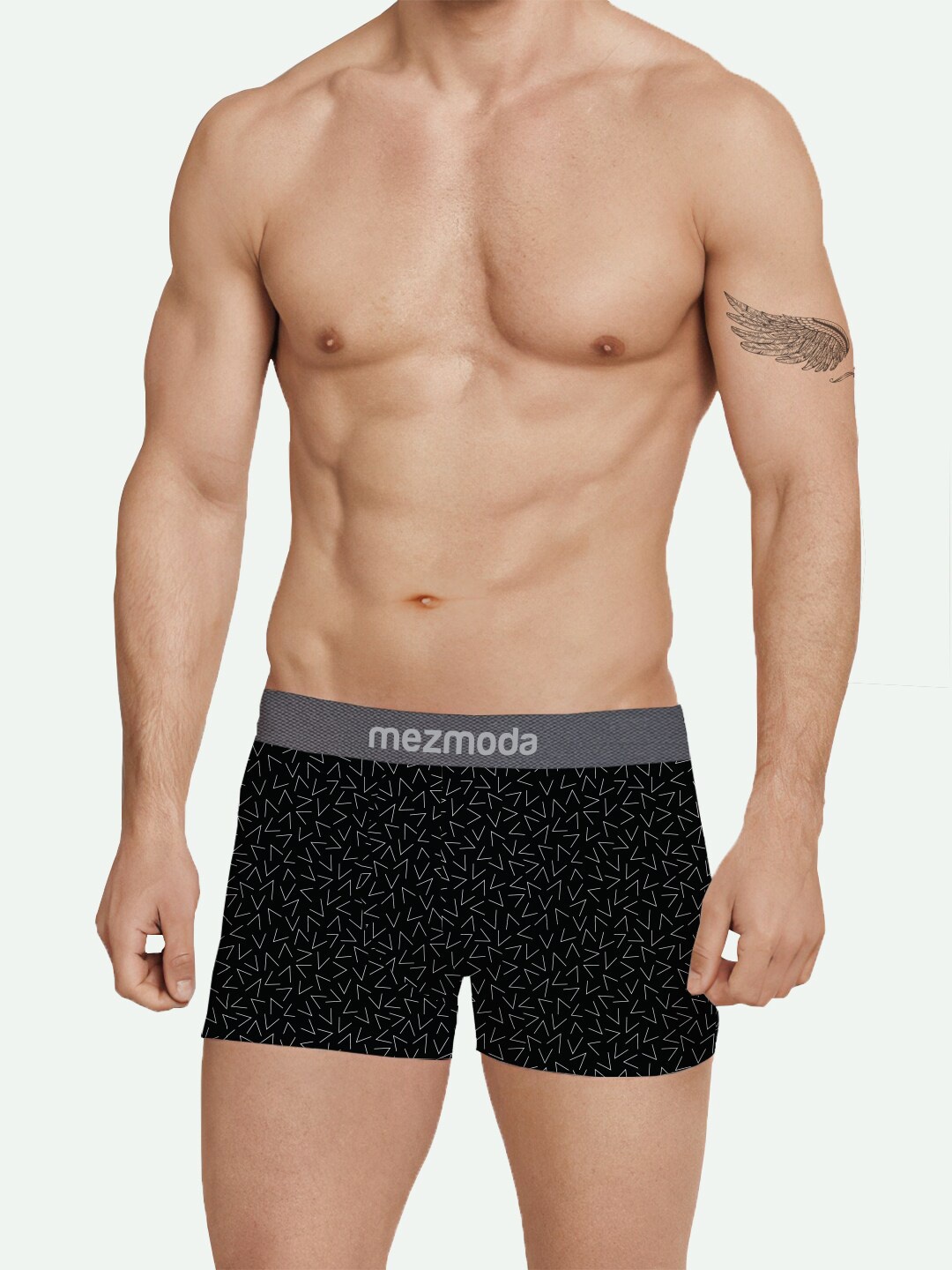 

mezmoda Ultra Soft Breathable Premium Printed Trunk, Black