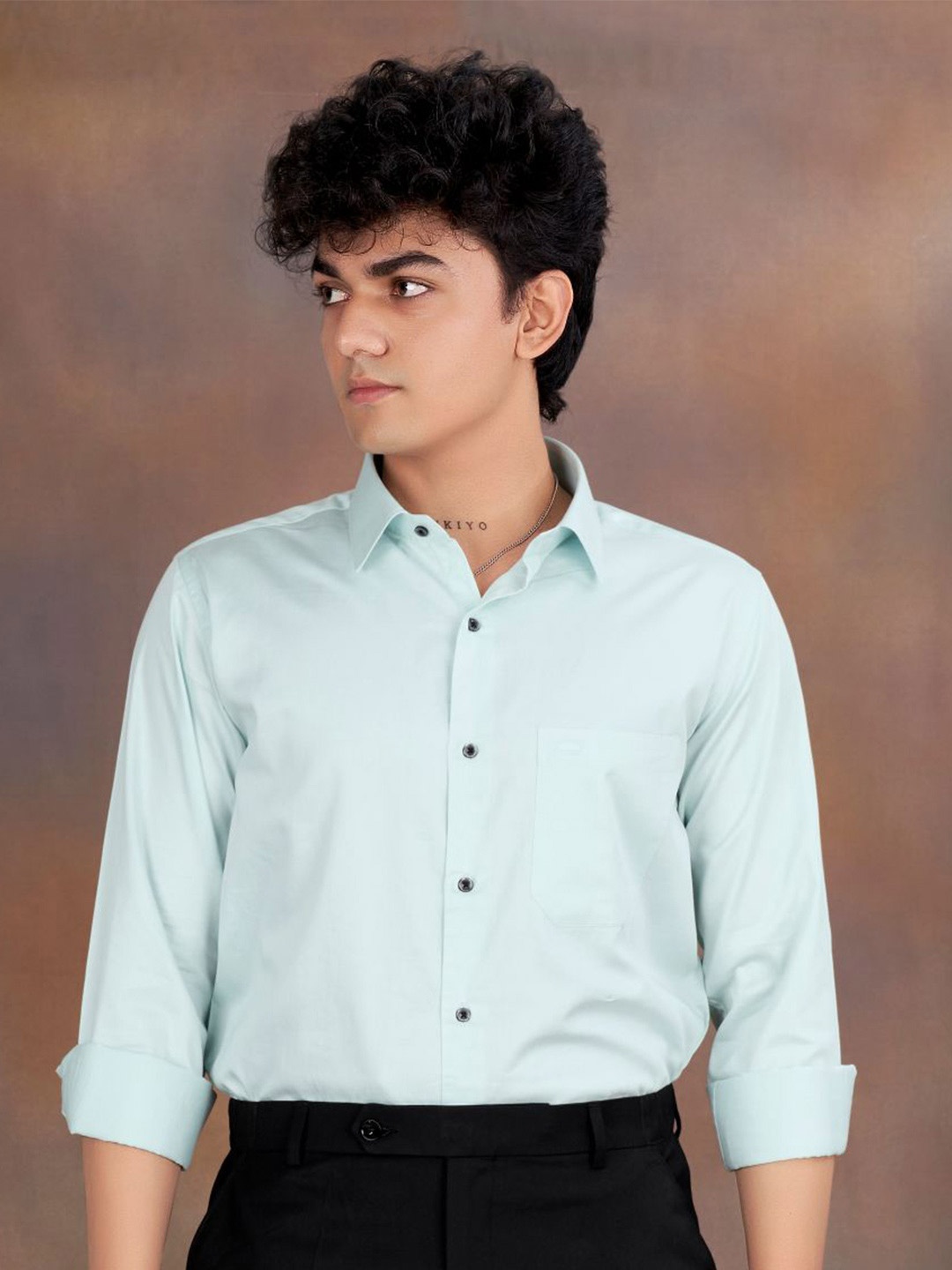 

FRENCH CROWN Men Standard Casual Cotton Shirt, Green