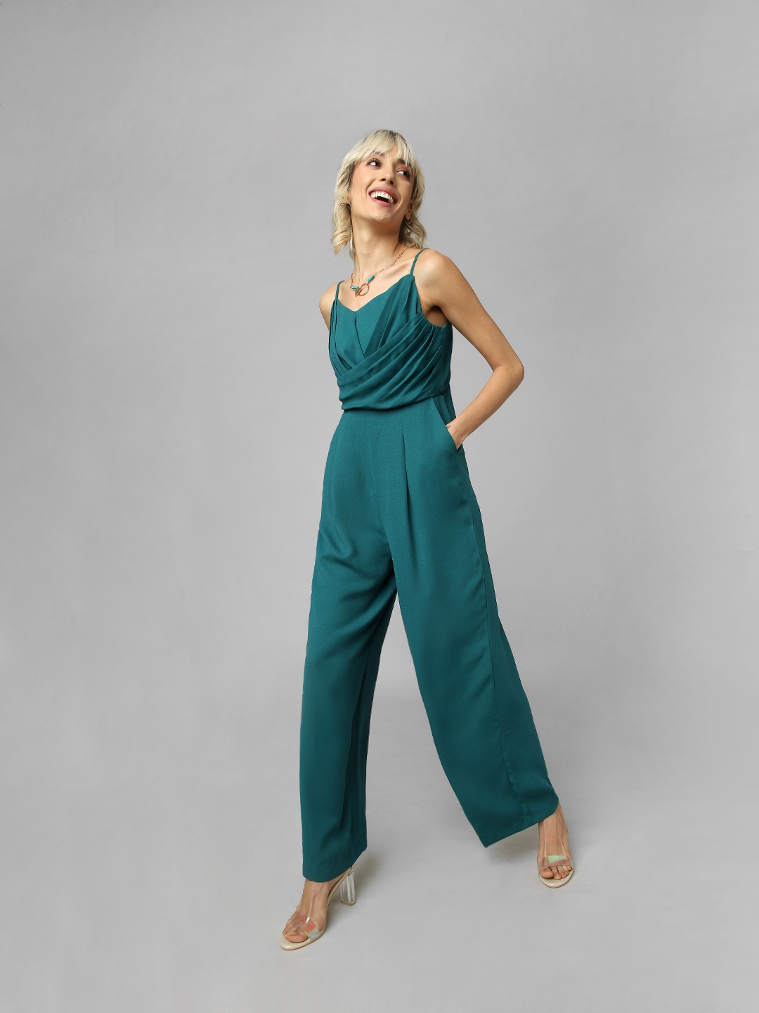 

ONLY Onlpinch SS Sleeveless Basic Jumpsuit, Green