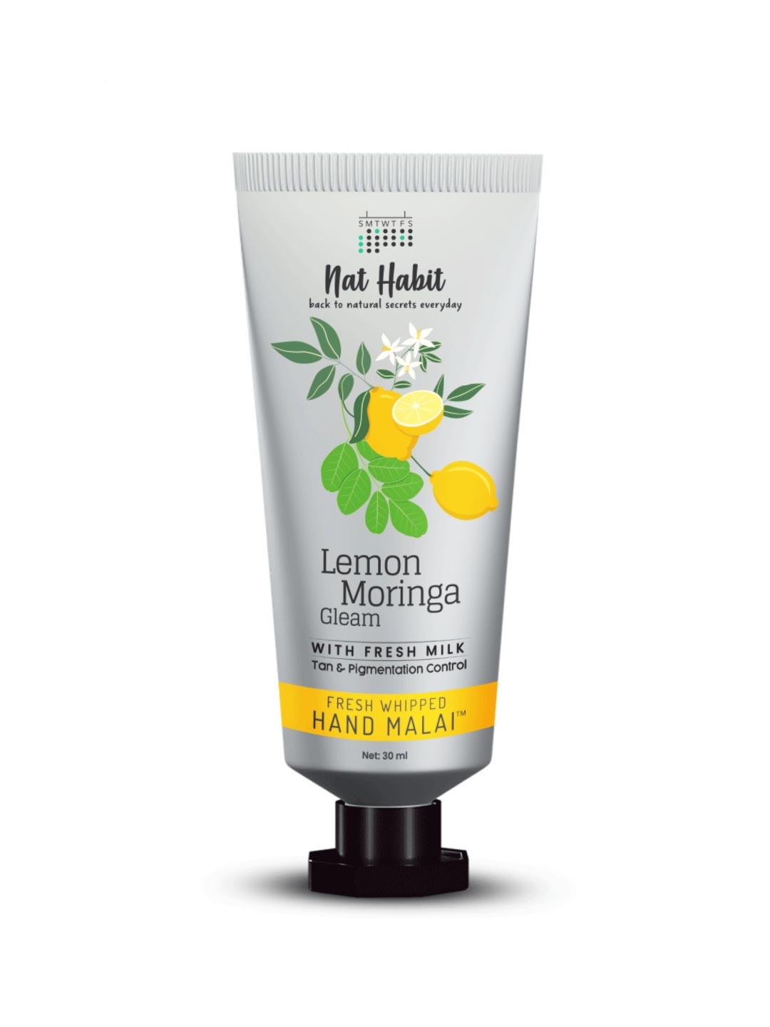 

Nat Habit Lemon Moringa Hand Cream with Shea Butter Moisturizes & Reduces Tan - 30ml, Yellow