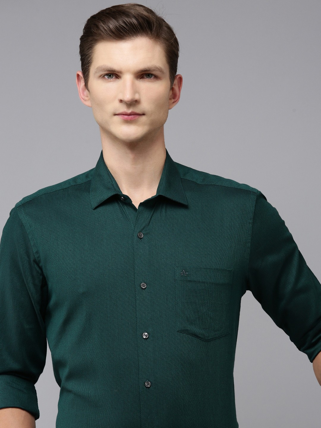 

Arrow Pure Cotton Original Slim Fit Formal Shirt, Green