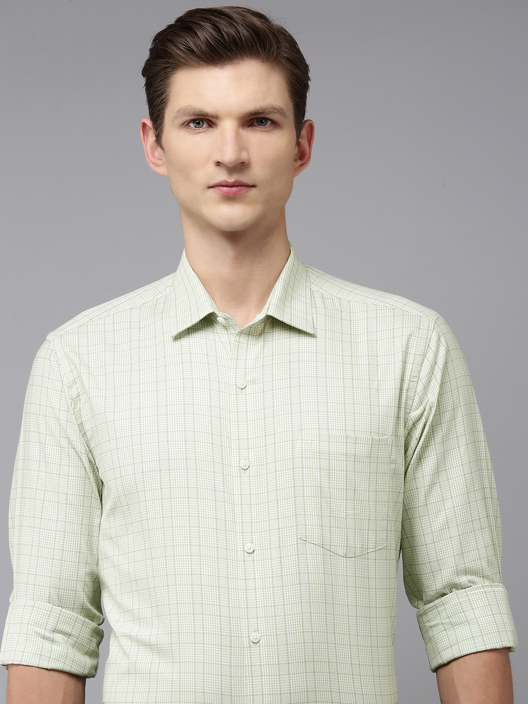 

Arrow Pure Cotton Original Slim Fit Formal Shirt, Green