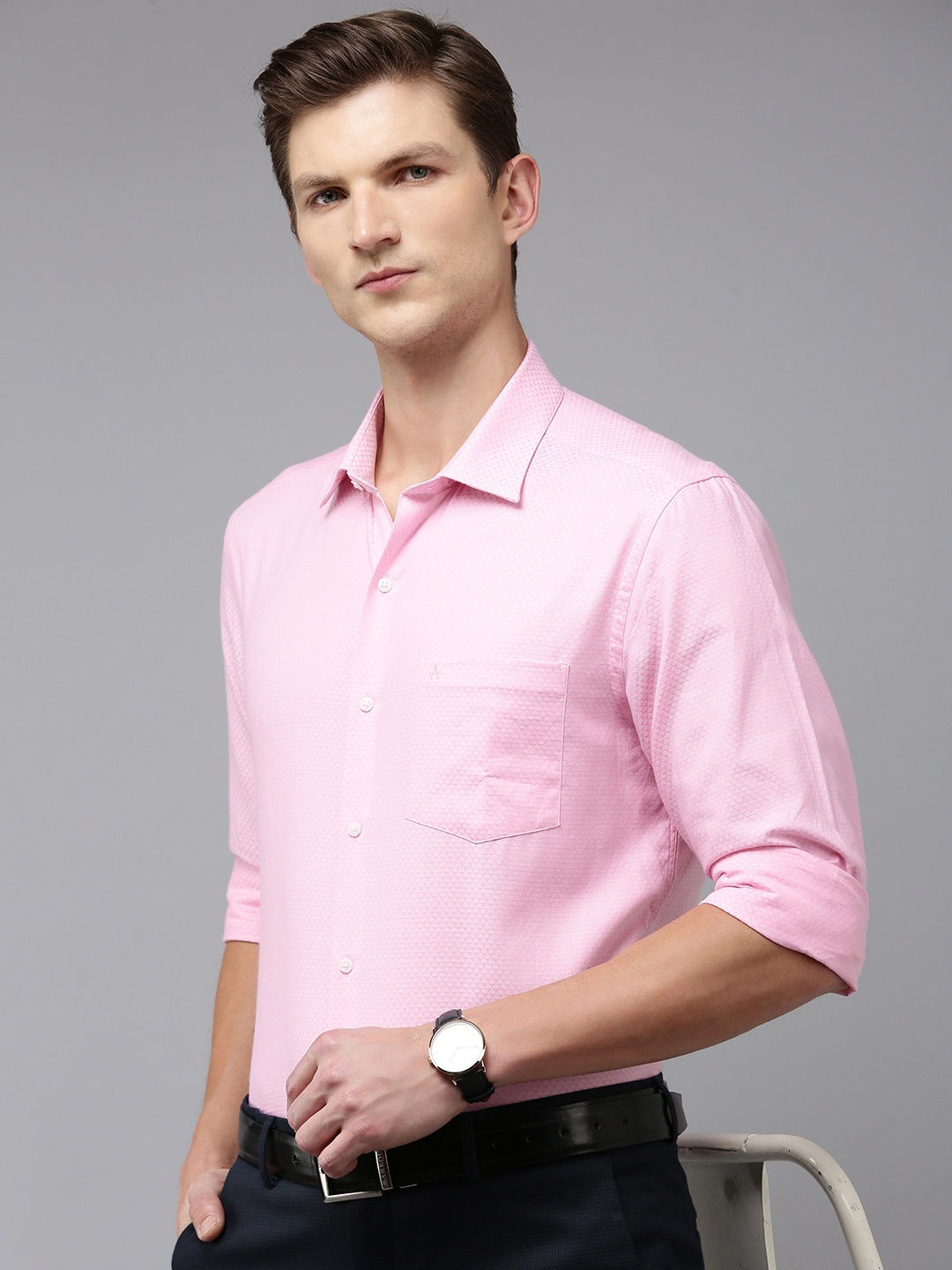 

Arrow Pure Cotton Original Slim Fit Opaque Formal Shirt, Pink