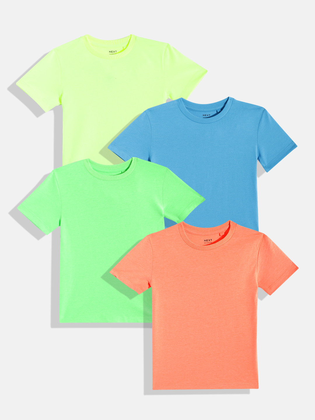

NEXT Boys Pack of 4 Solid T-shirt, Blue