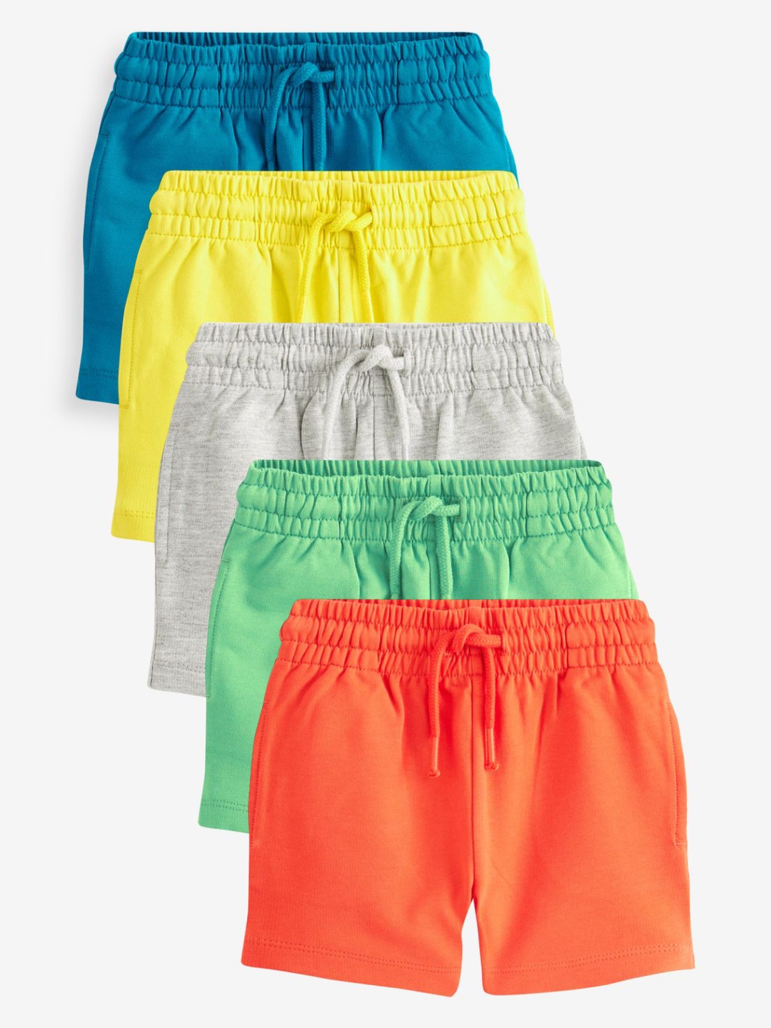

NEXT Boys Pack of 5 Pure Cotton Regular Shorts, Green