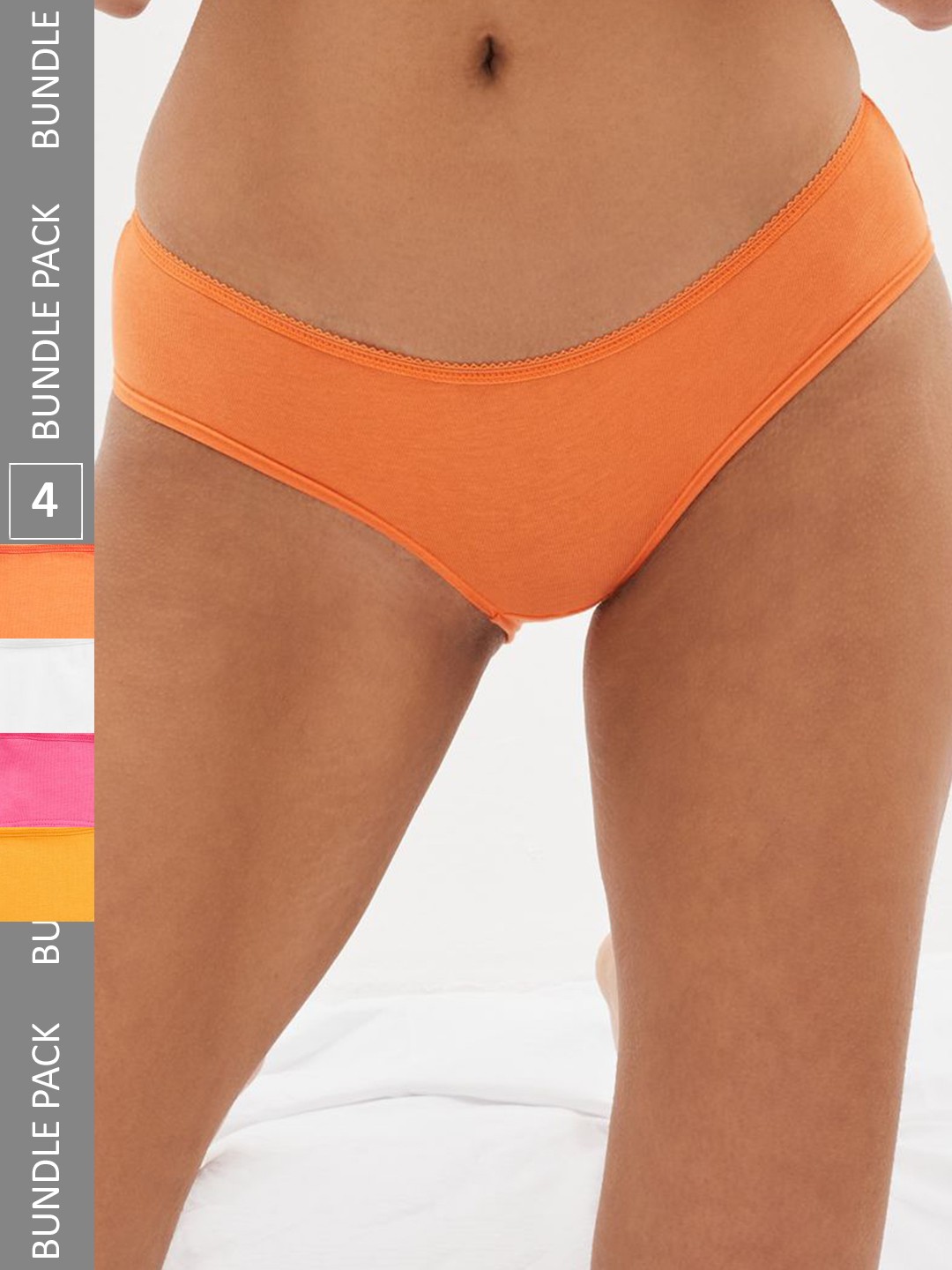 

NEXT Pack of 4 Low-Rise Basic Briefs C37857, Orange
