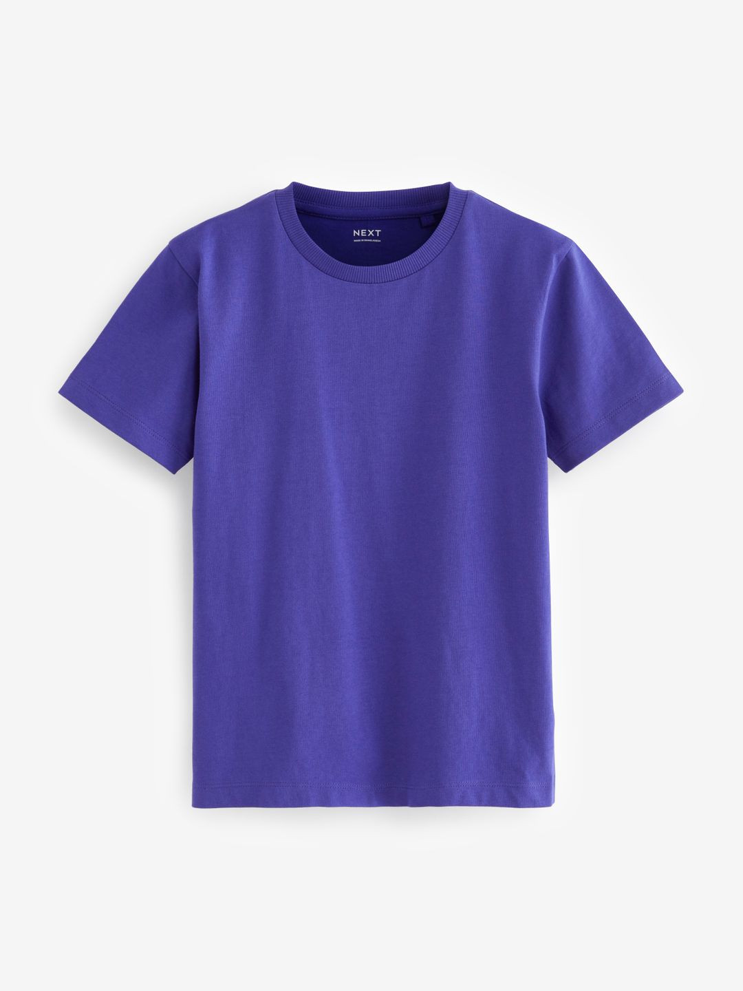 

NEXT Boys Pure Cotton Round Neck T-shirt, Purple