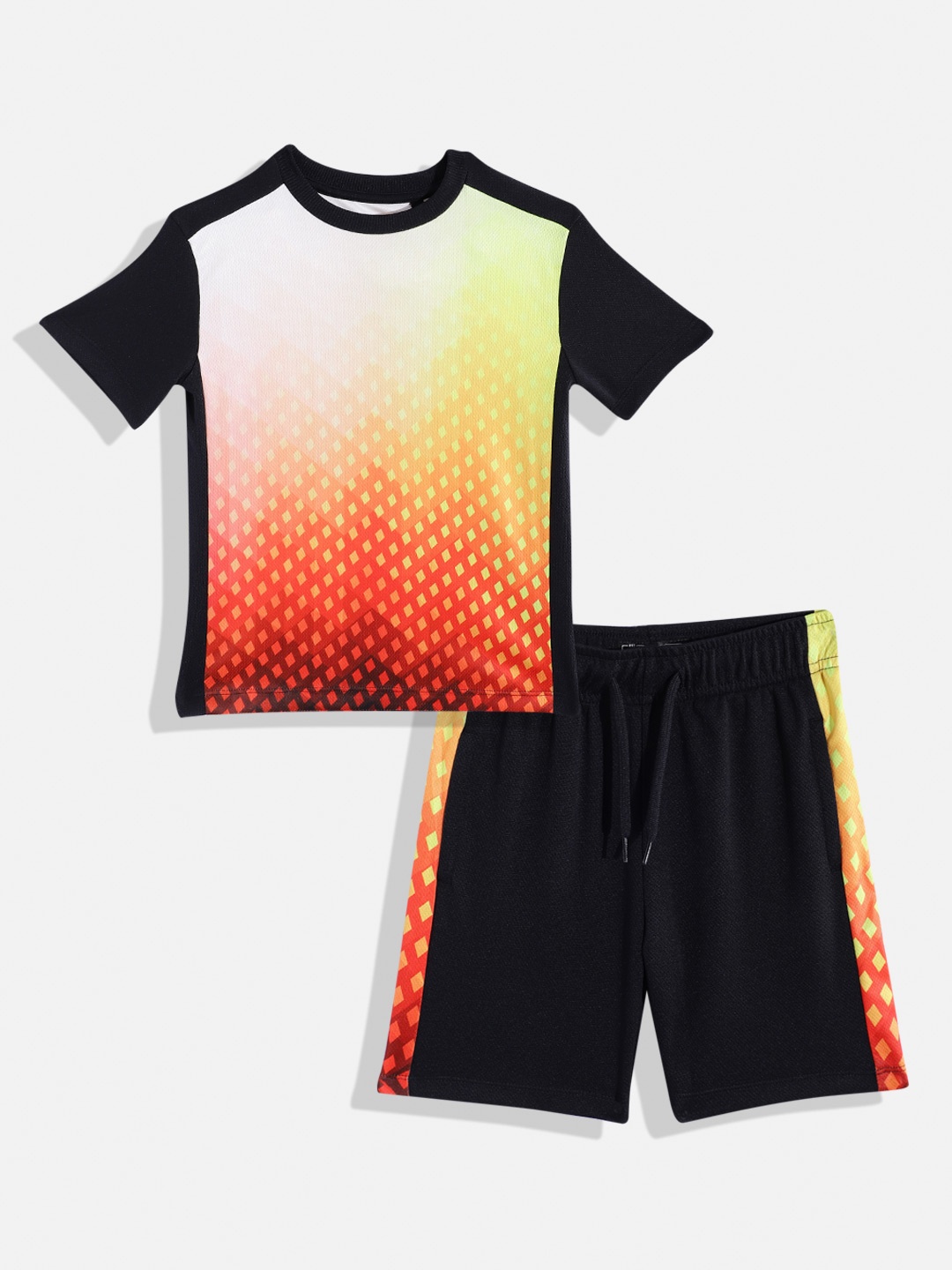 

NEXT Boys Ombre Printed T-shirt with Shorts, Orange