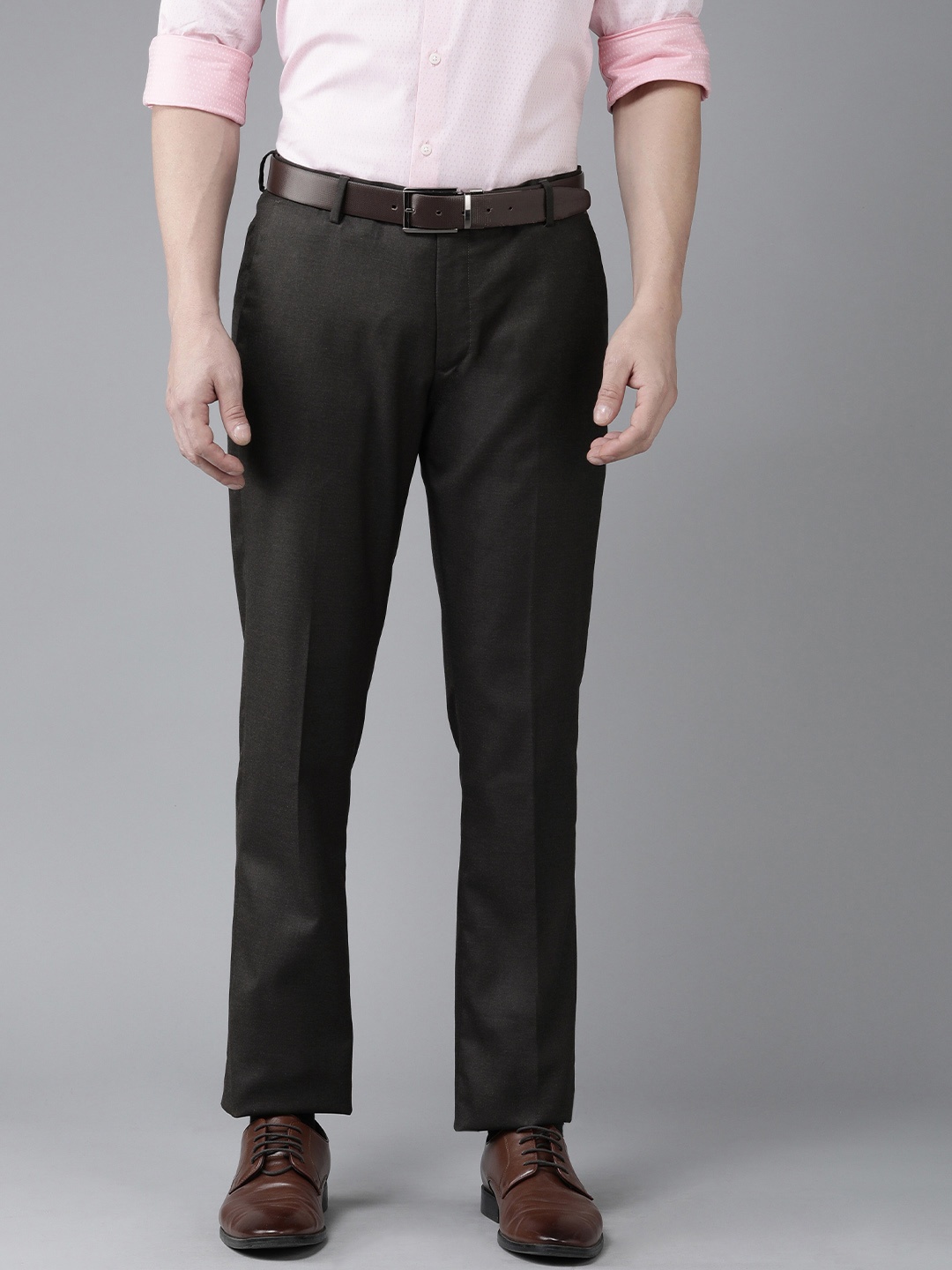 

Arrow Men Tailored Fit Formal Trousers, Brown