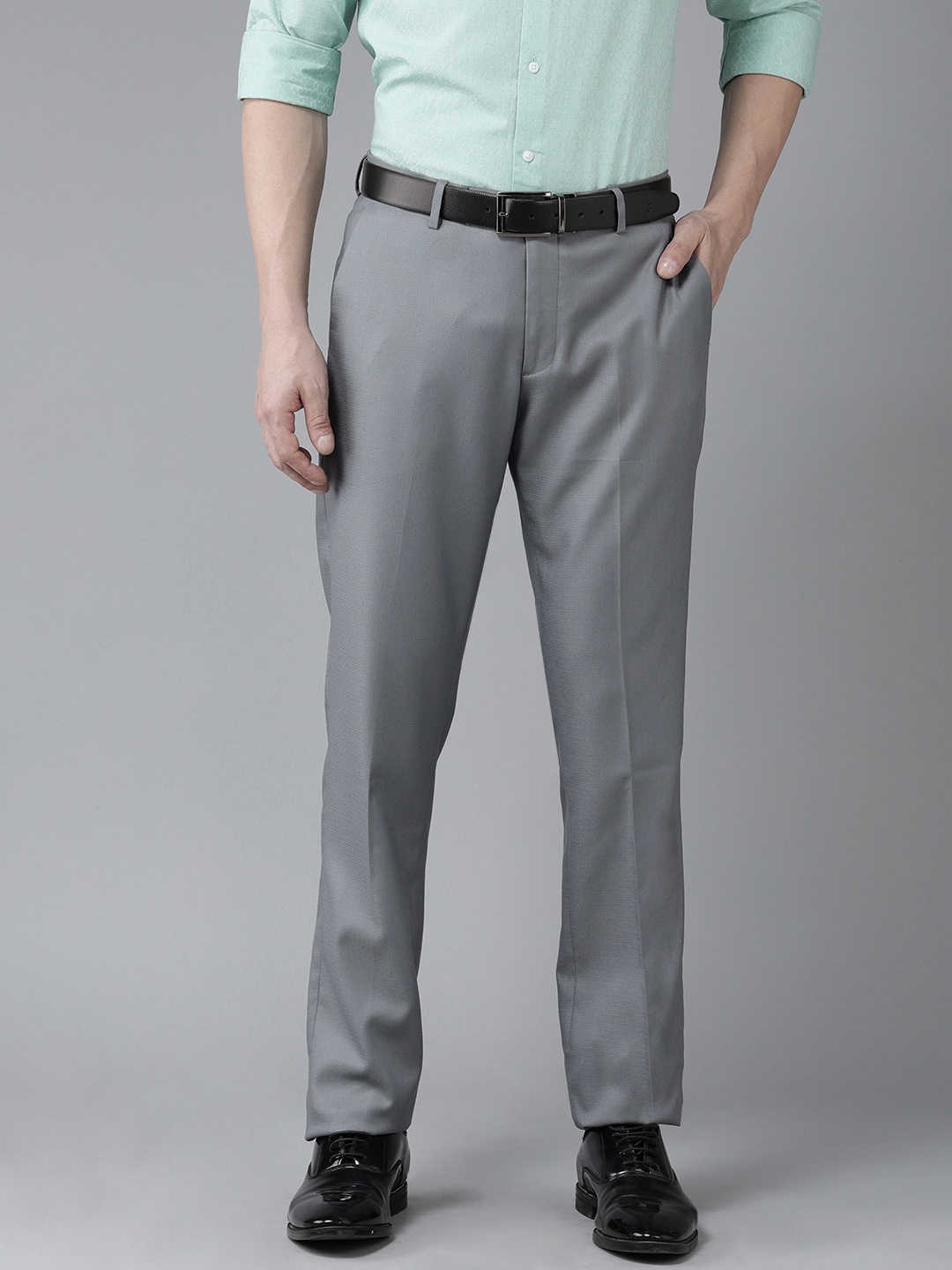 

Arrow Men Tailored Fit Formal Trousers, Blue