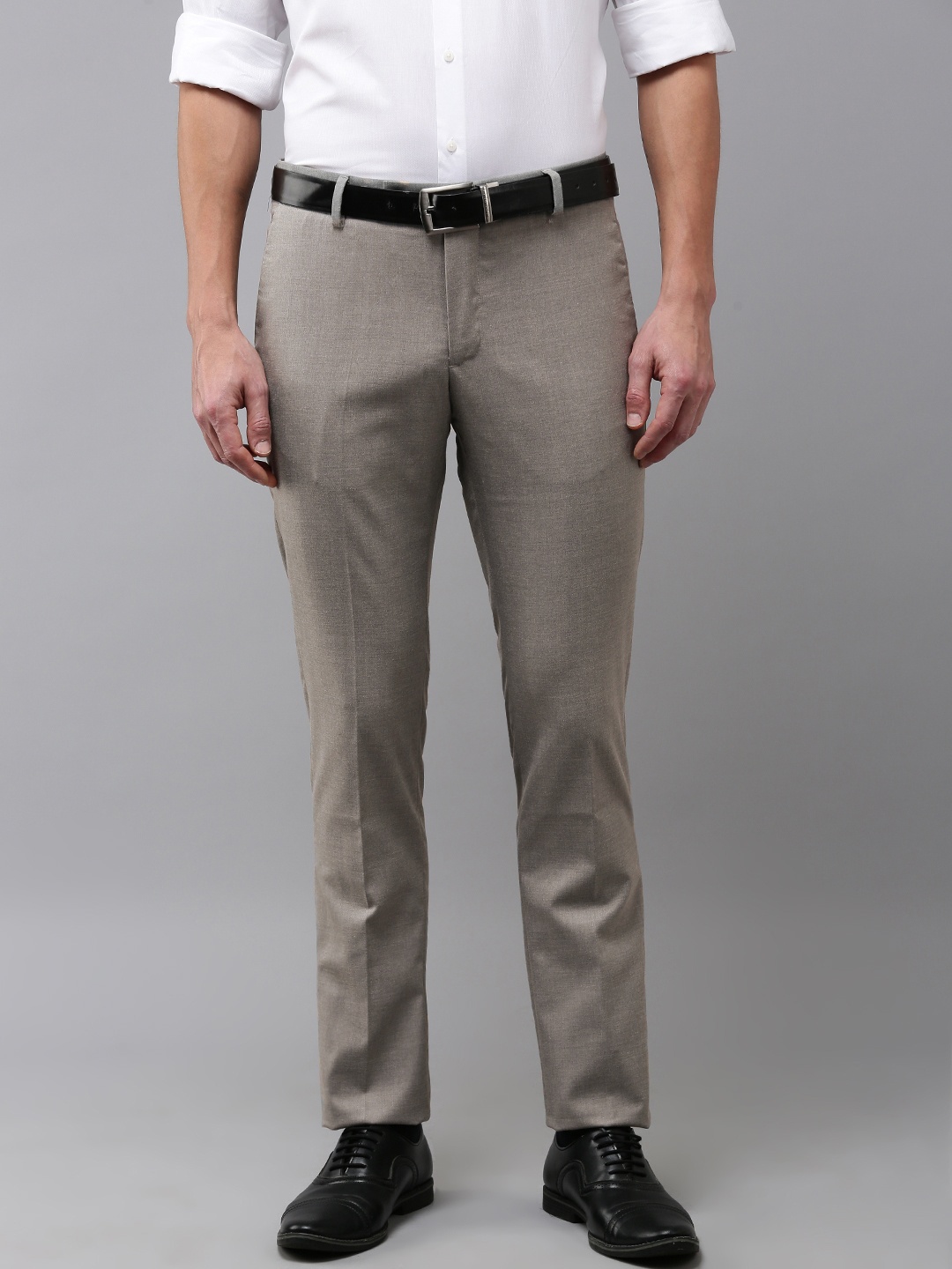 

Arrow Men Checked Tailored Formal Trousers, Grey