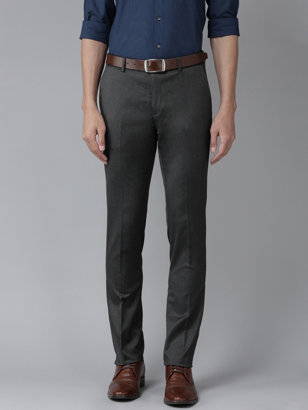 

Arrow Men Tailored Fit Formal Trousers, Grey