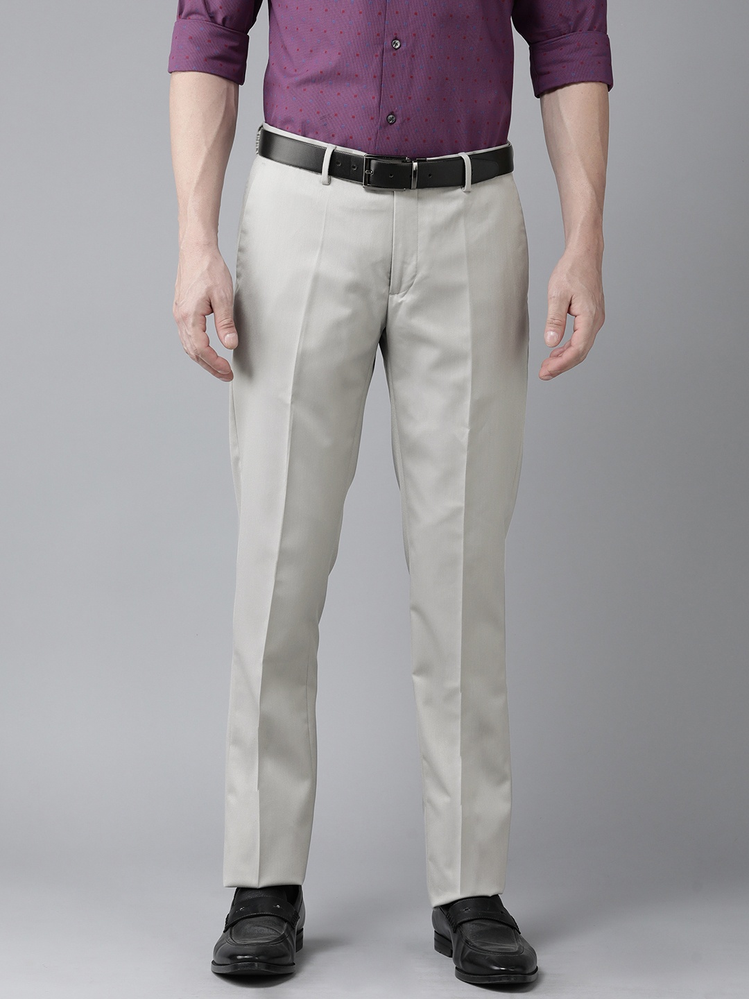 

Arrow Men Tailored Fit Trousers, Grey
