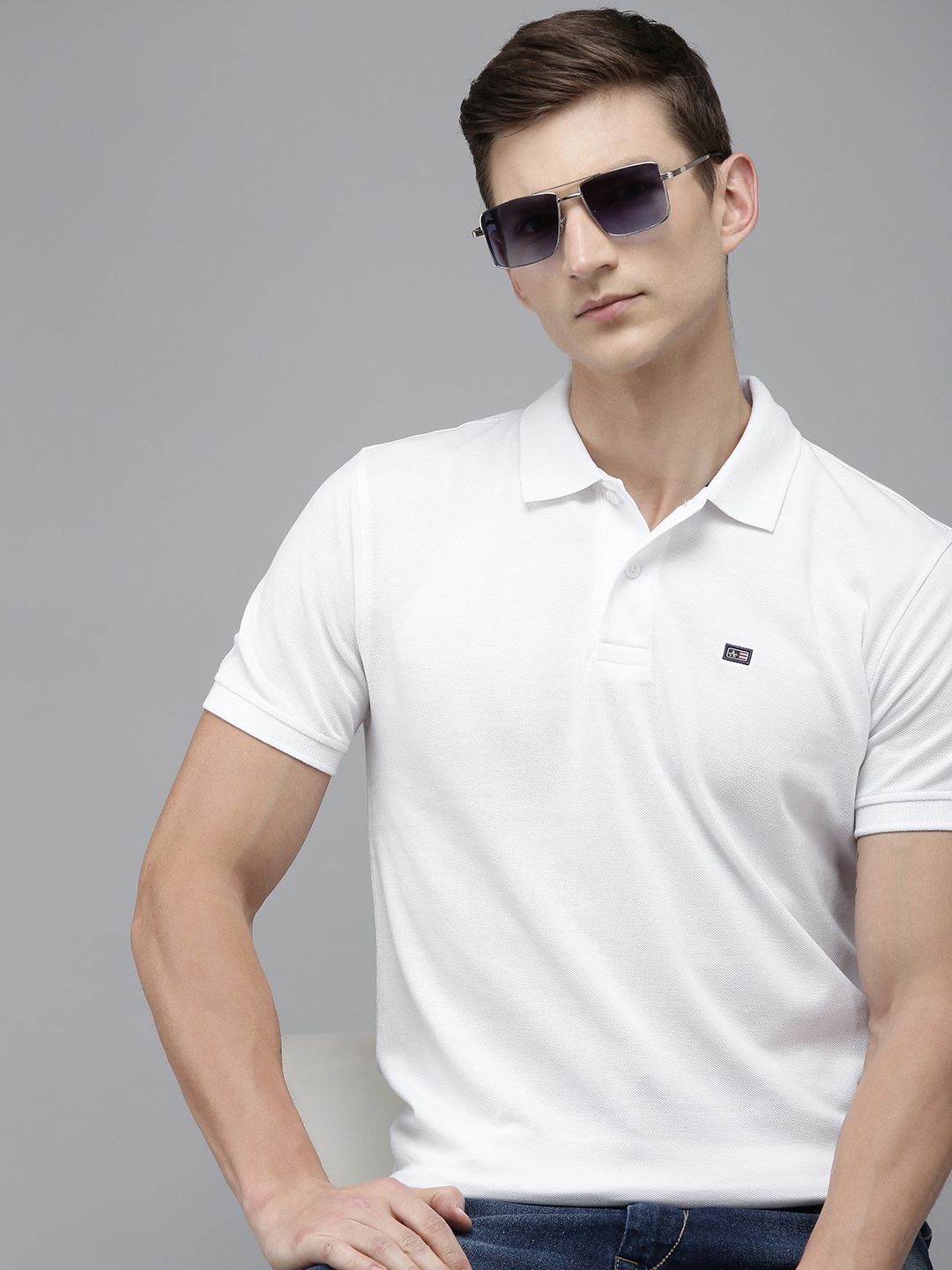 

Arrow Polo Collar T-shirt, White