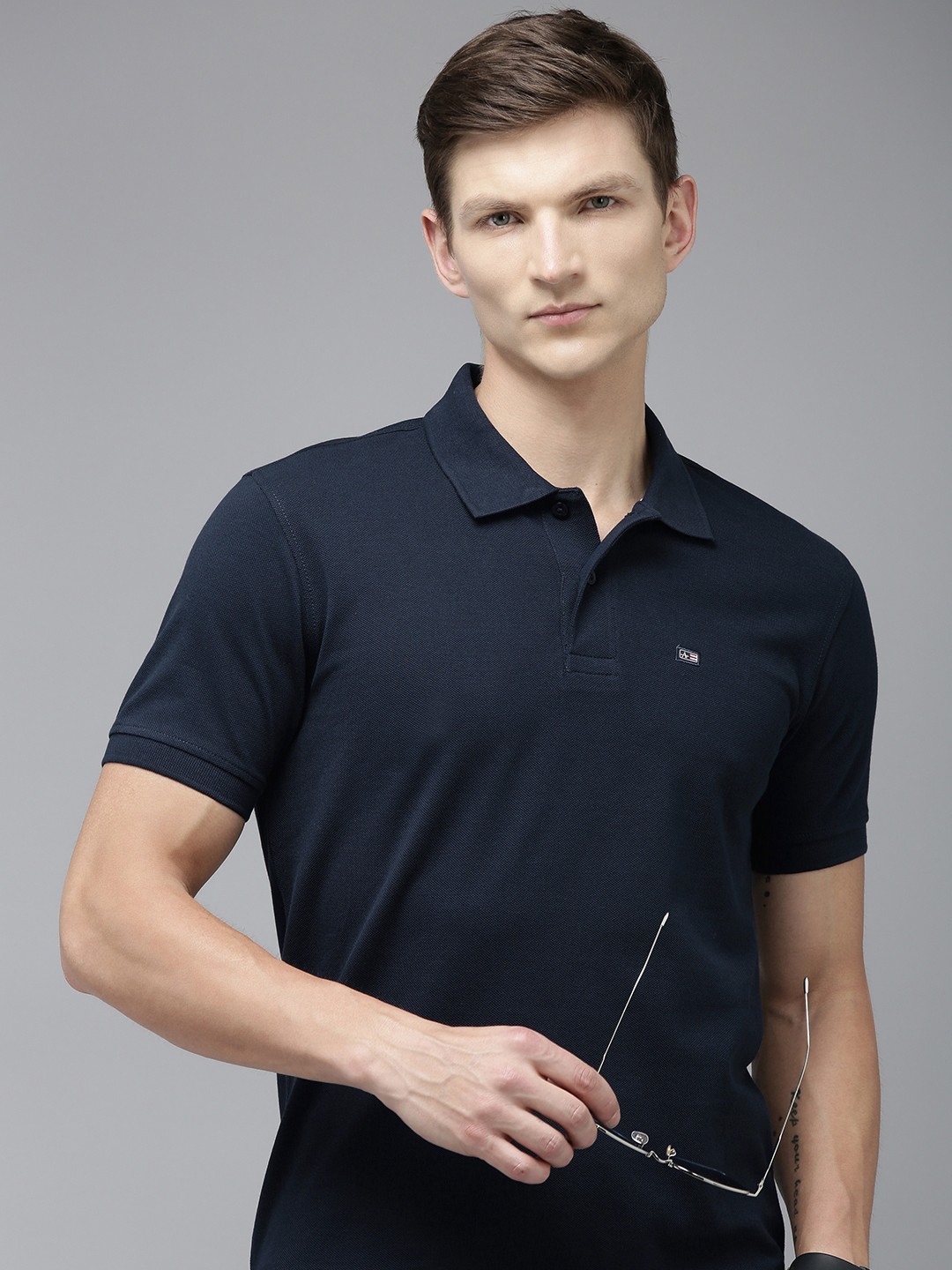 

Arrow Polo Collar T-shirt, Navy blue