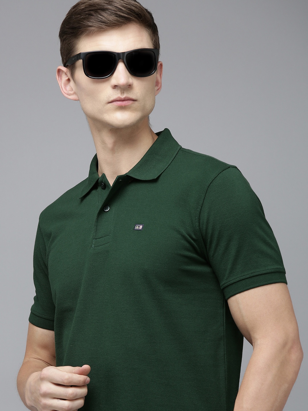 

Arrow Polo Collar T-shirt, Green