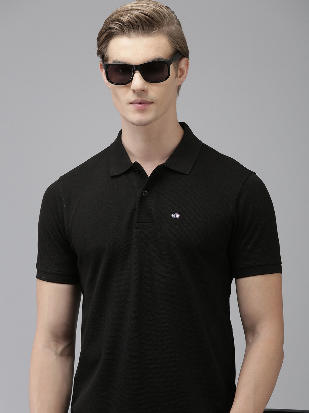 

Arrow Polo Collar T-shirt, Black