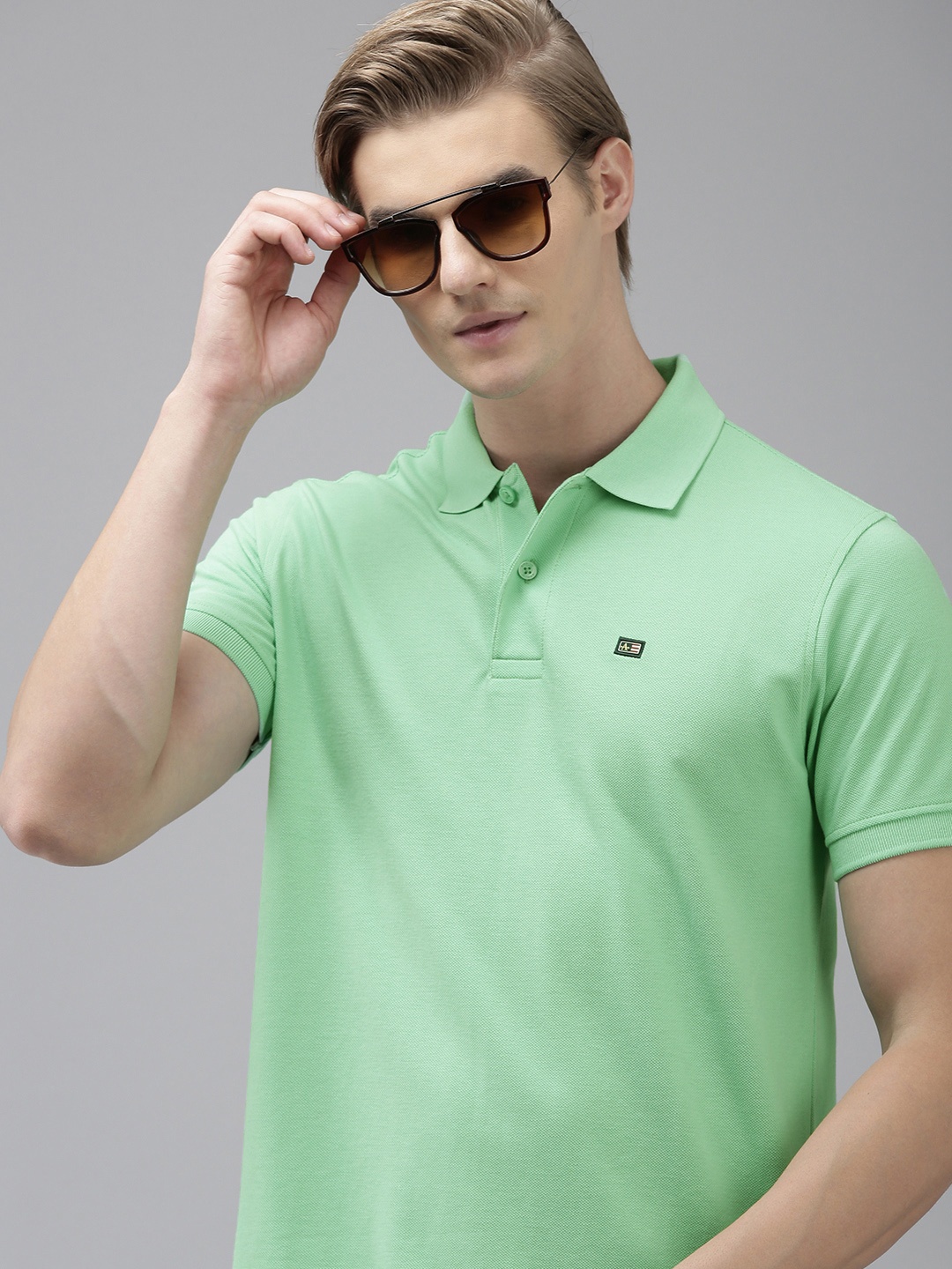 

Arrow Polo Collar T-shirt, Green