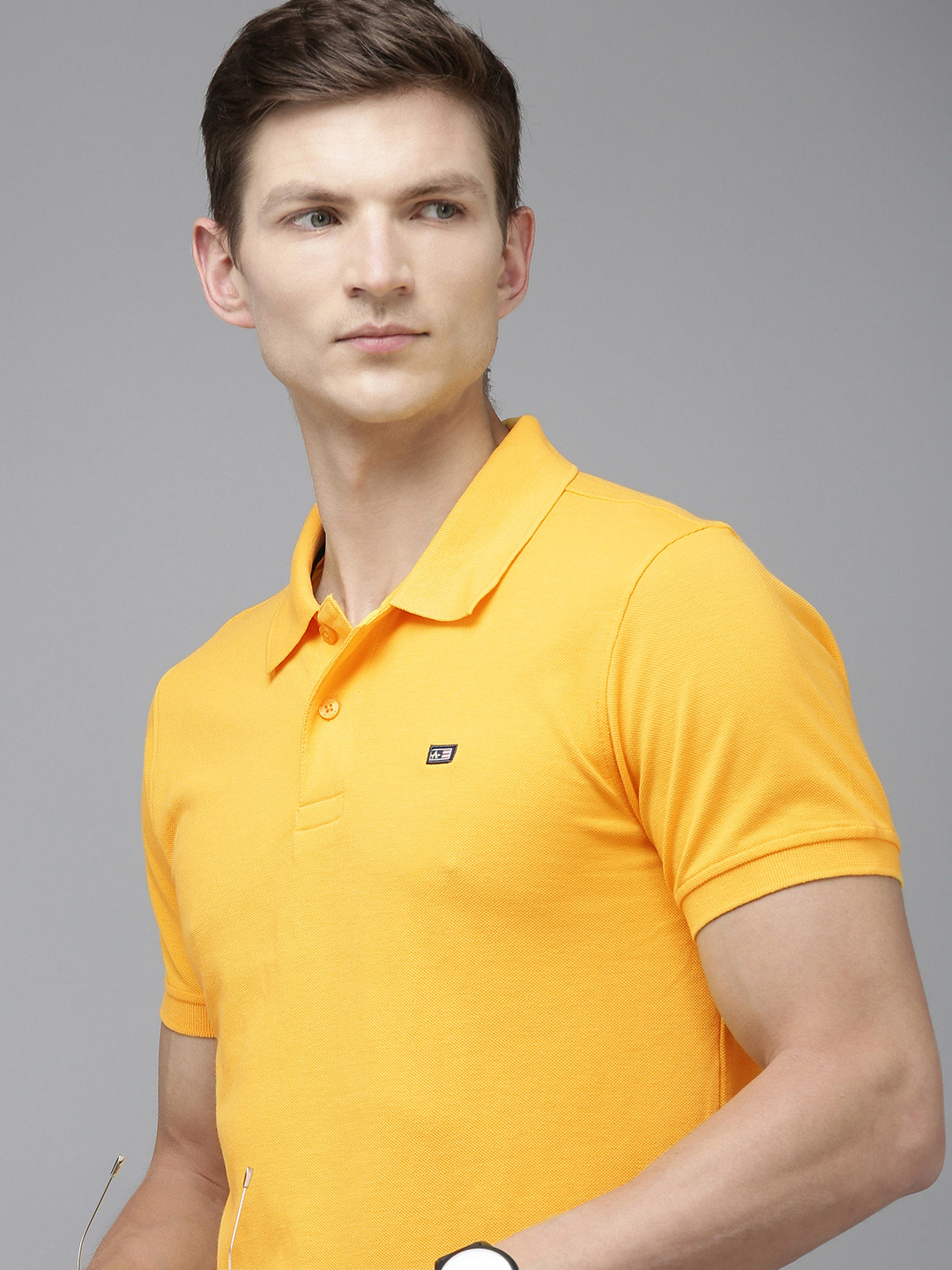 

Arrow Polo Collar T-shirt, Yellow