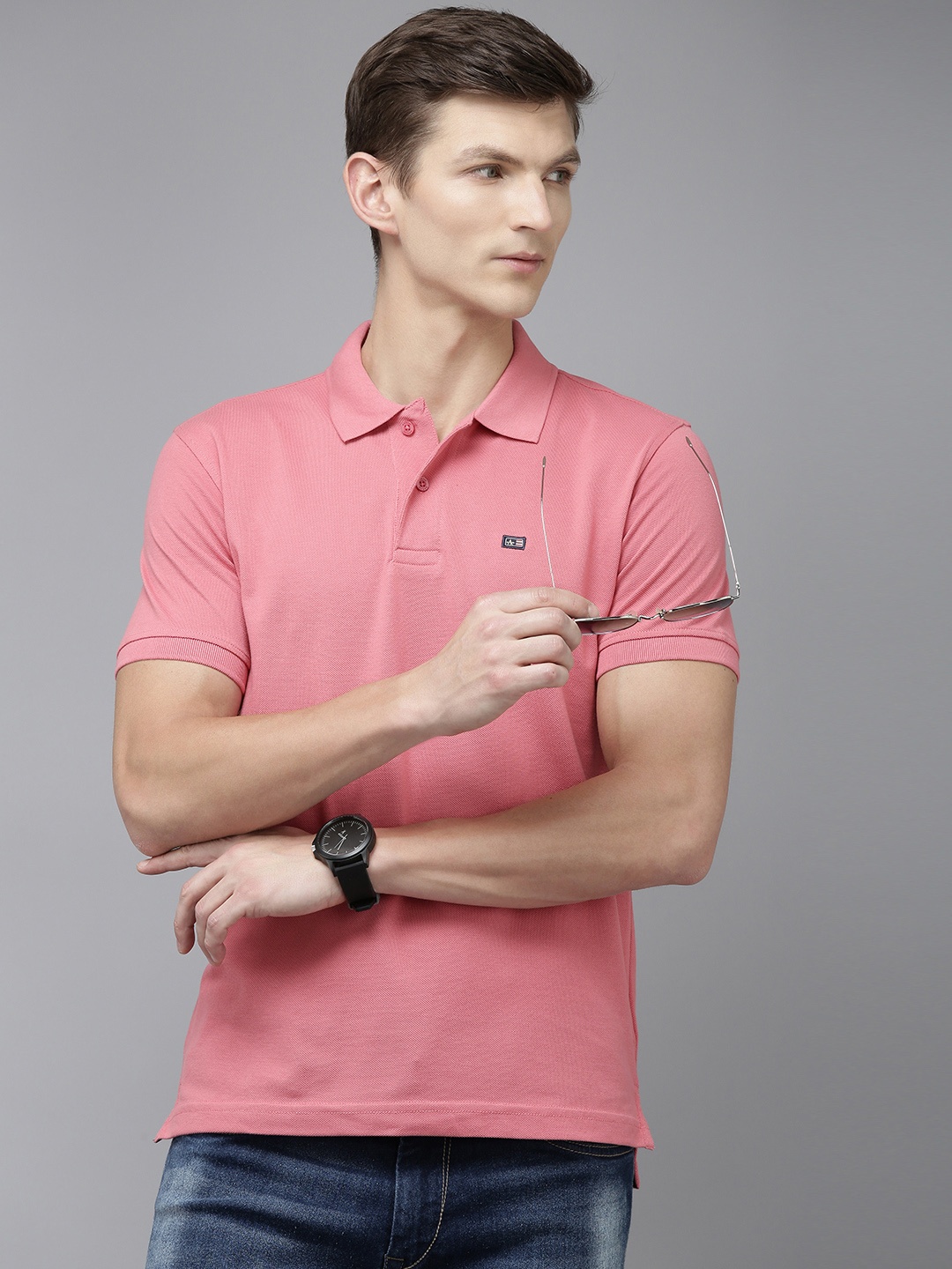 

Arrow Polo Collar T-shirt, Pink