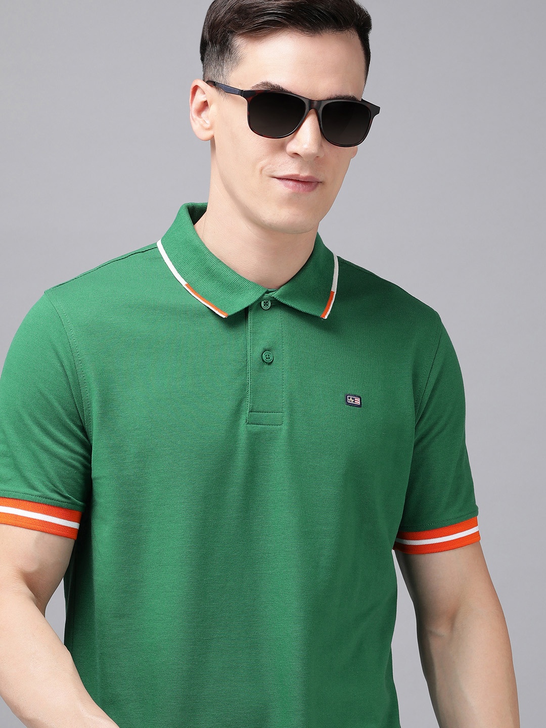 

Arrow Polo Collar T-shirt, Green