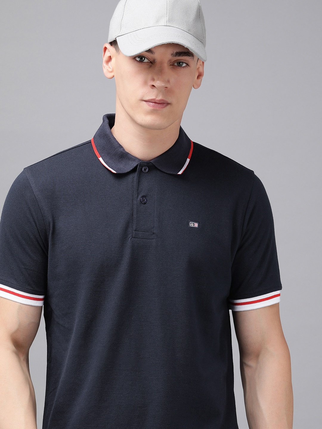 

Arrow Polo Collar T-shirt, Navy blue