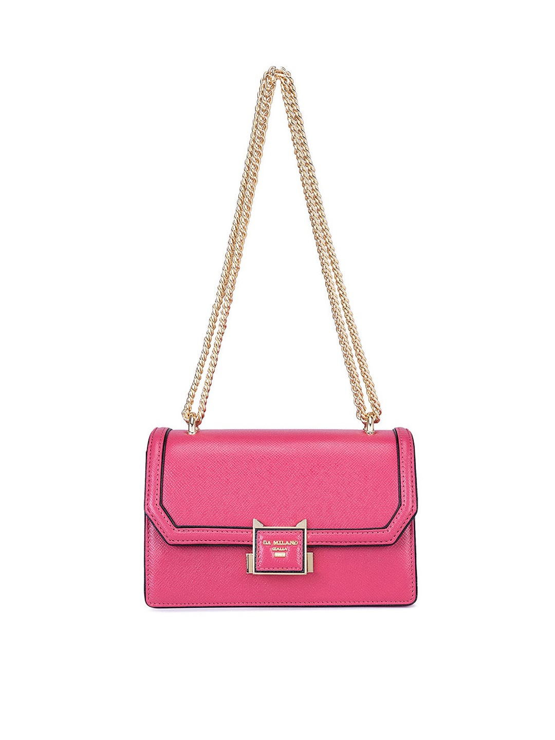 

Da Milano Textured Leather Shoulder Bag, Pink