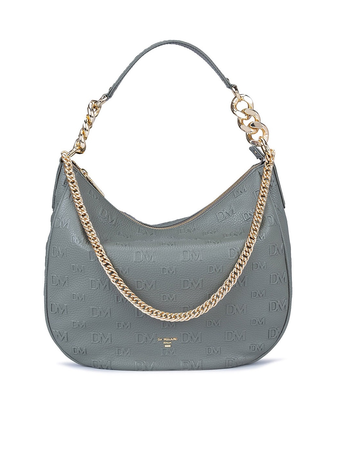 

Da Milano Textured Leather Shoulder Bag, Green