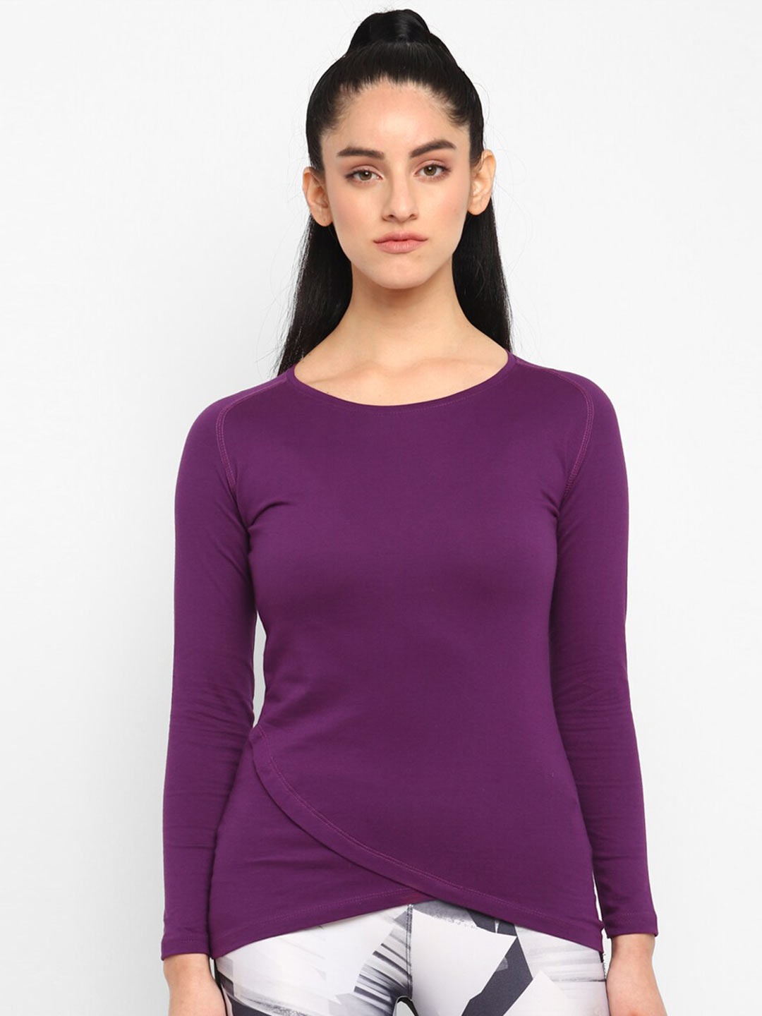 

appulse Raglan Sleeves Cotton T-shirt, Purple