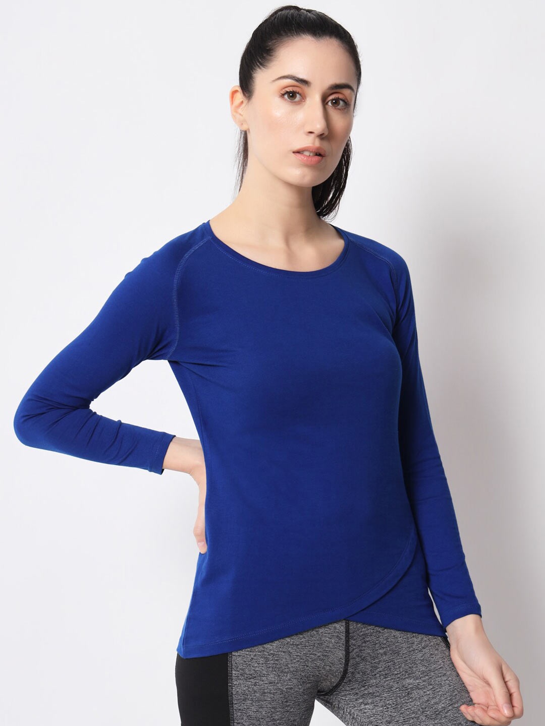 

appulse Long Raglan Sleeves Cotton Sports T-shirt, Blue