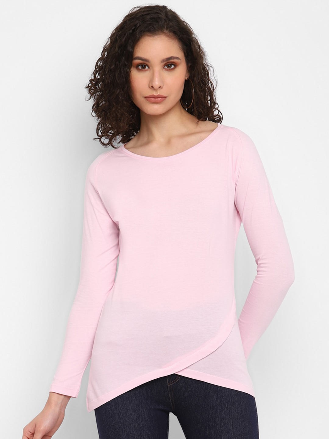 

appulse Long Raglan Sleeves Cotton T-shirt, Pink
