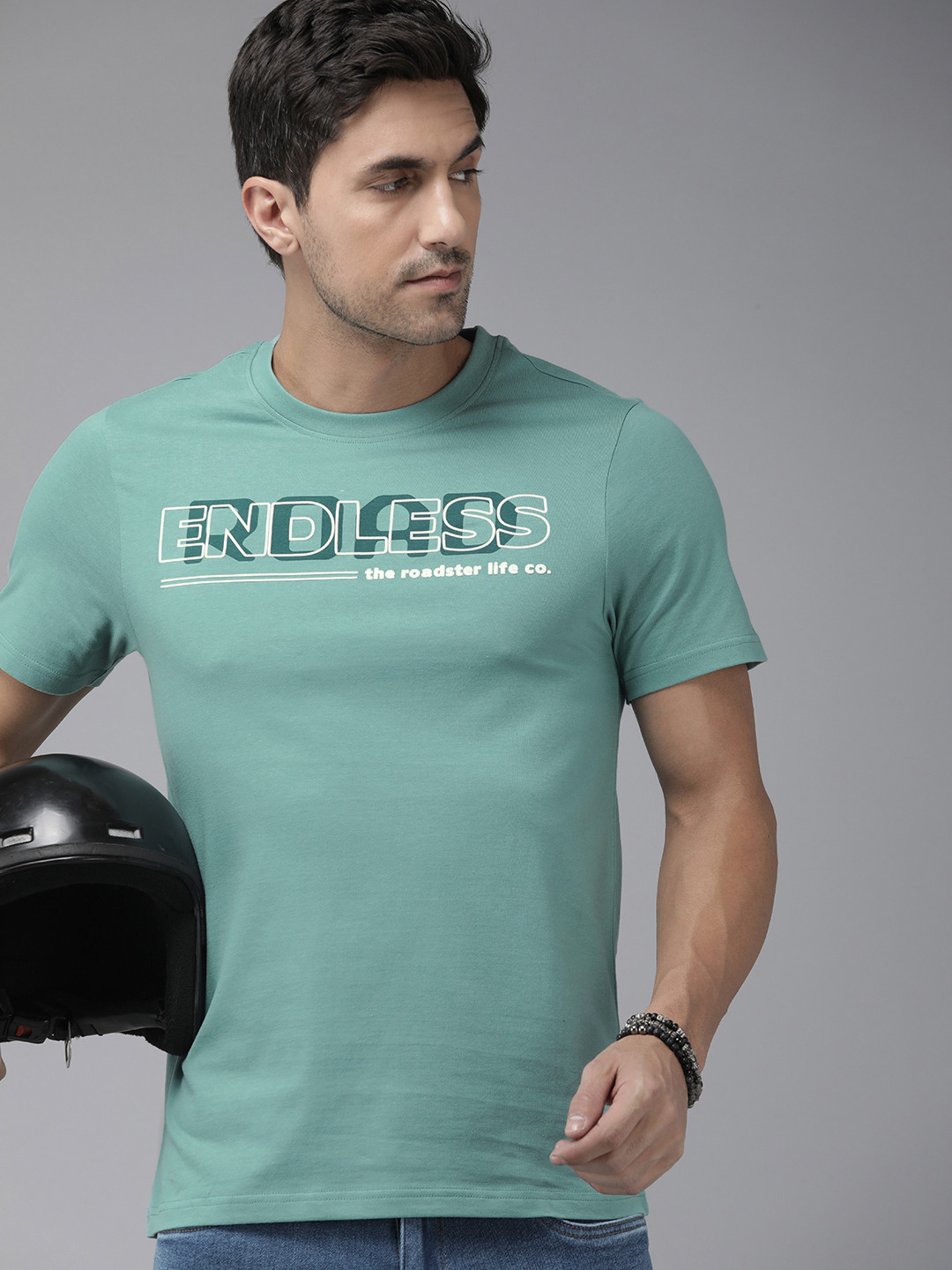 

Roadster Graphic Printed T-shirt, Green
