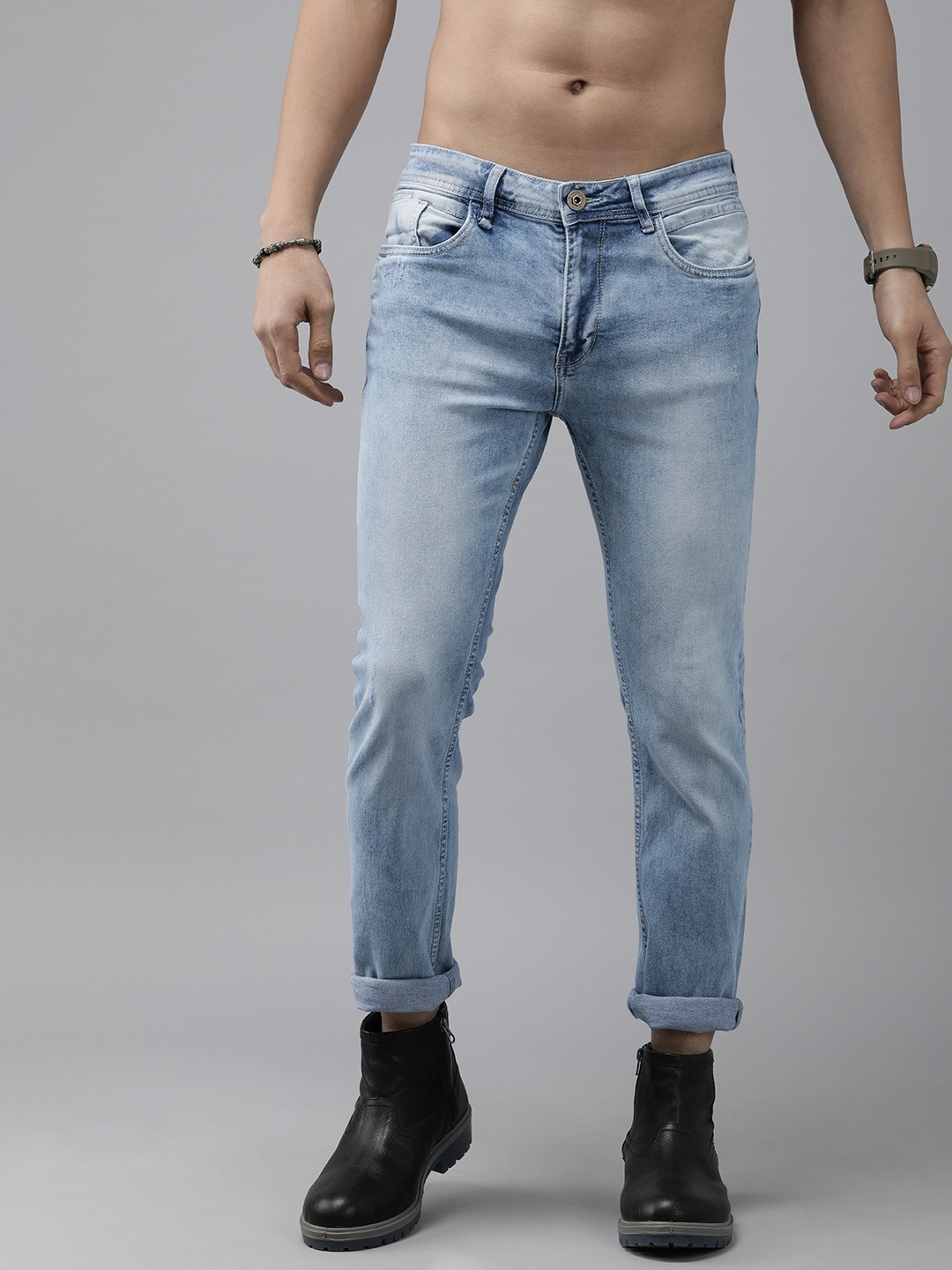 

Roadster Skinny Fit Light Fade Stretchable Jeans, Blue